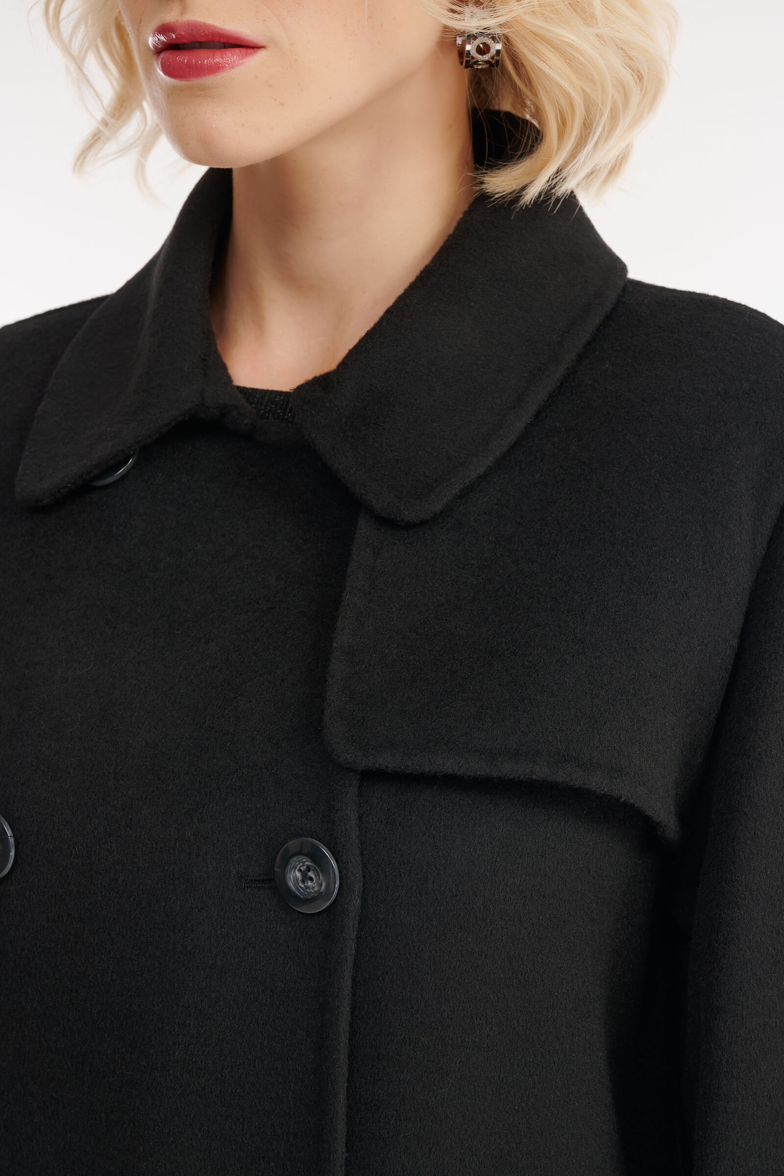 Двубортное пальто длины миди Бренд Diana Gallesi