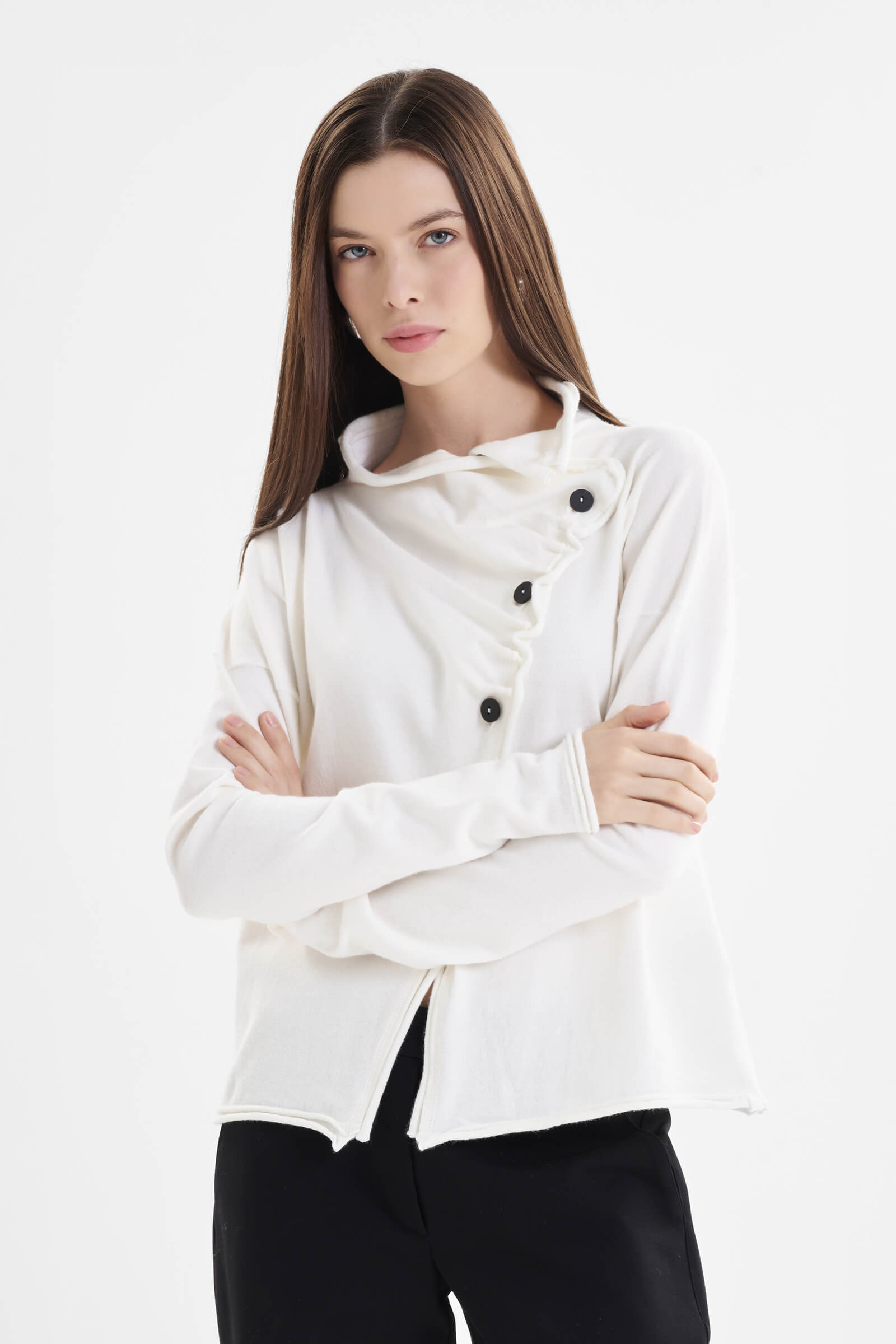 Асимметричный кардиган с драпировкой Бренд Sarah Pacini