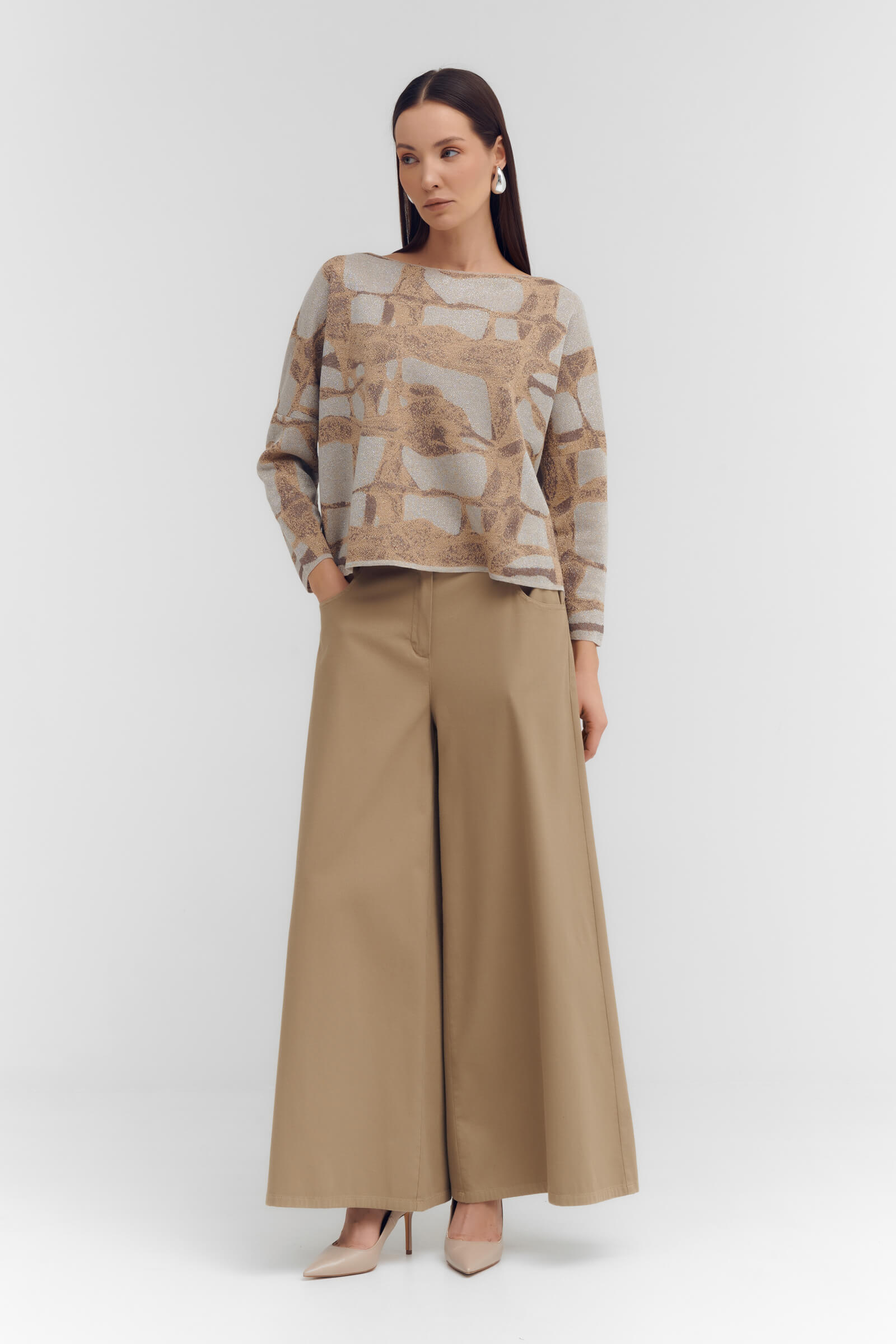 Укороченные юбка-брюки Бренд Sarah Pacini