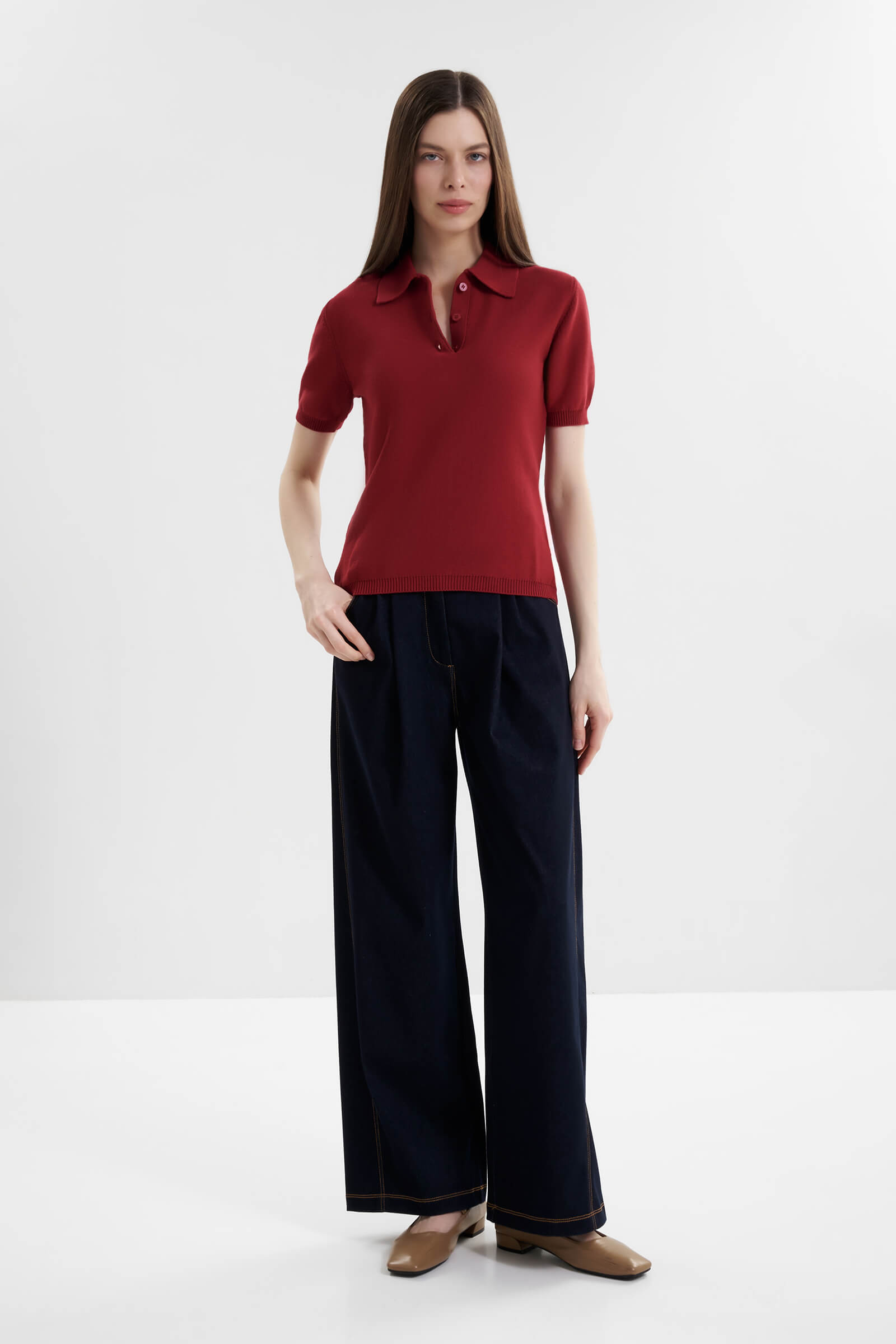 Хлопковое поло Бренд MM