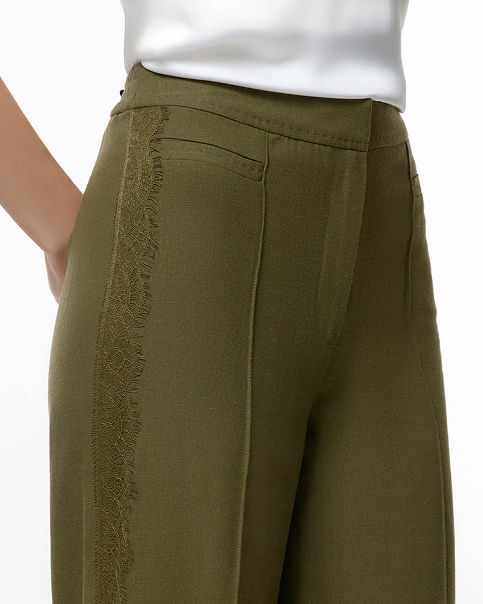 Брюки из вискозы и льна Бренд Caterina Leman