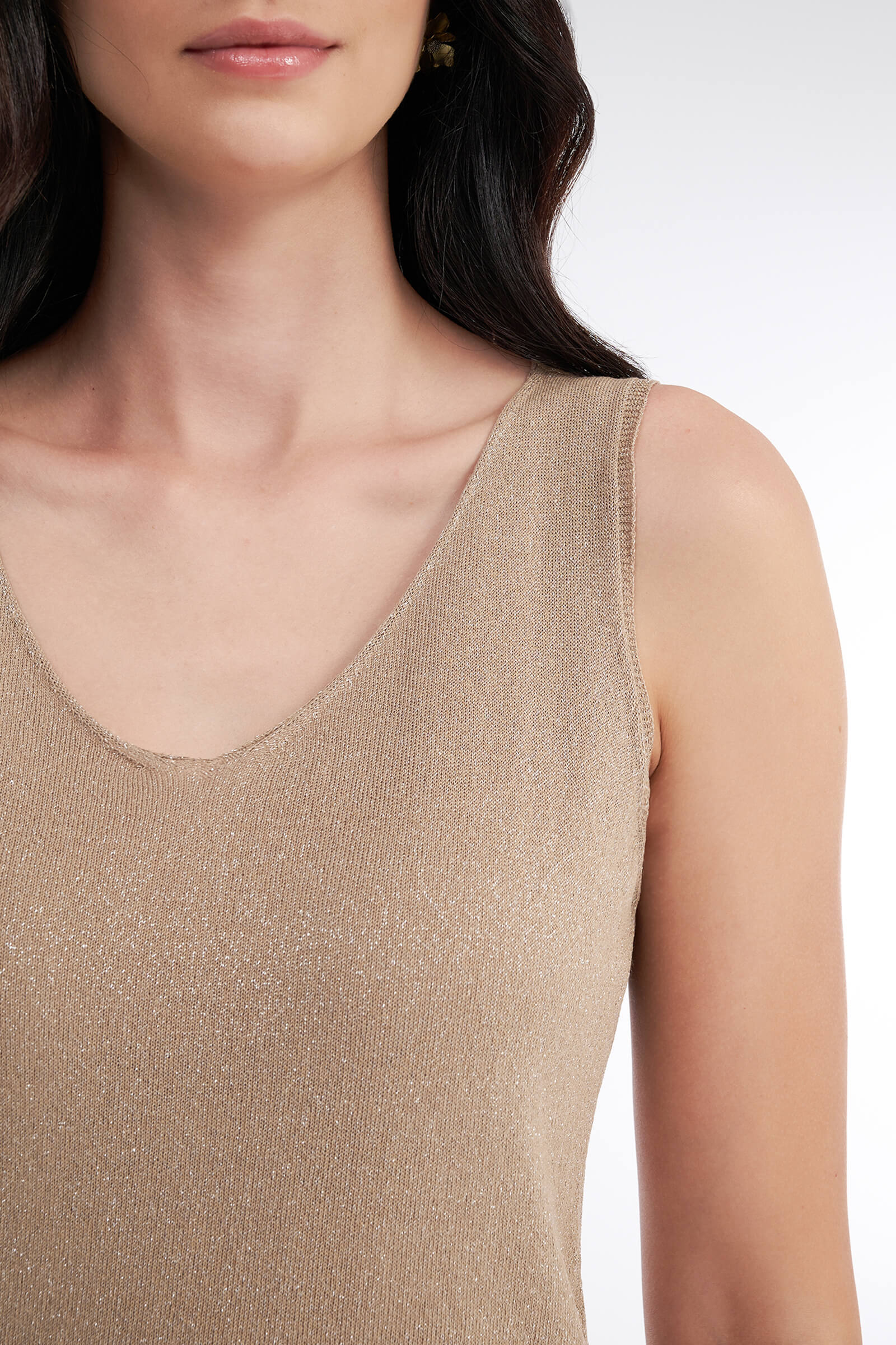 Трикотажный топ с V-образным вырезом Бренд Rocco Ragni