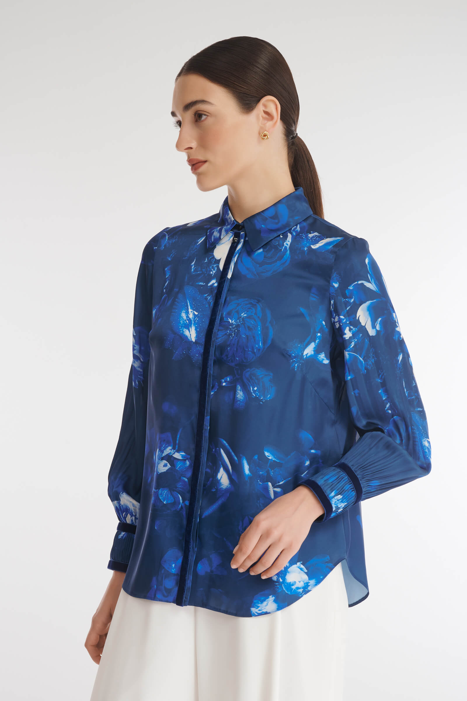 Рубашка с плиссированными рукавами Бренд Caterina Leman