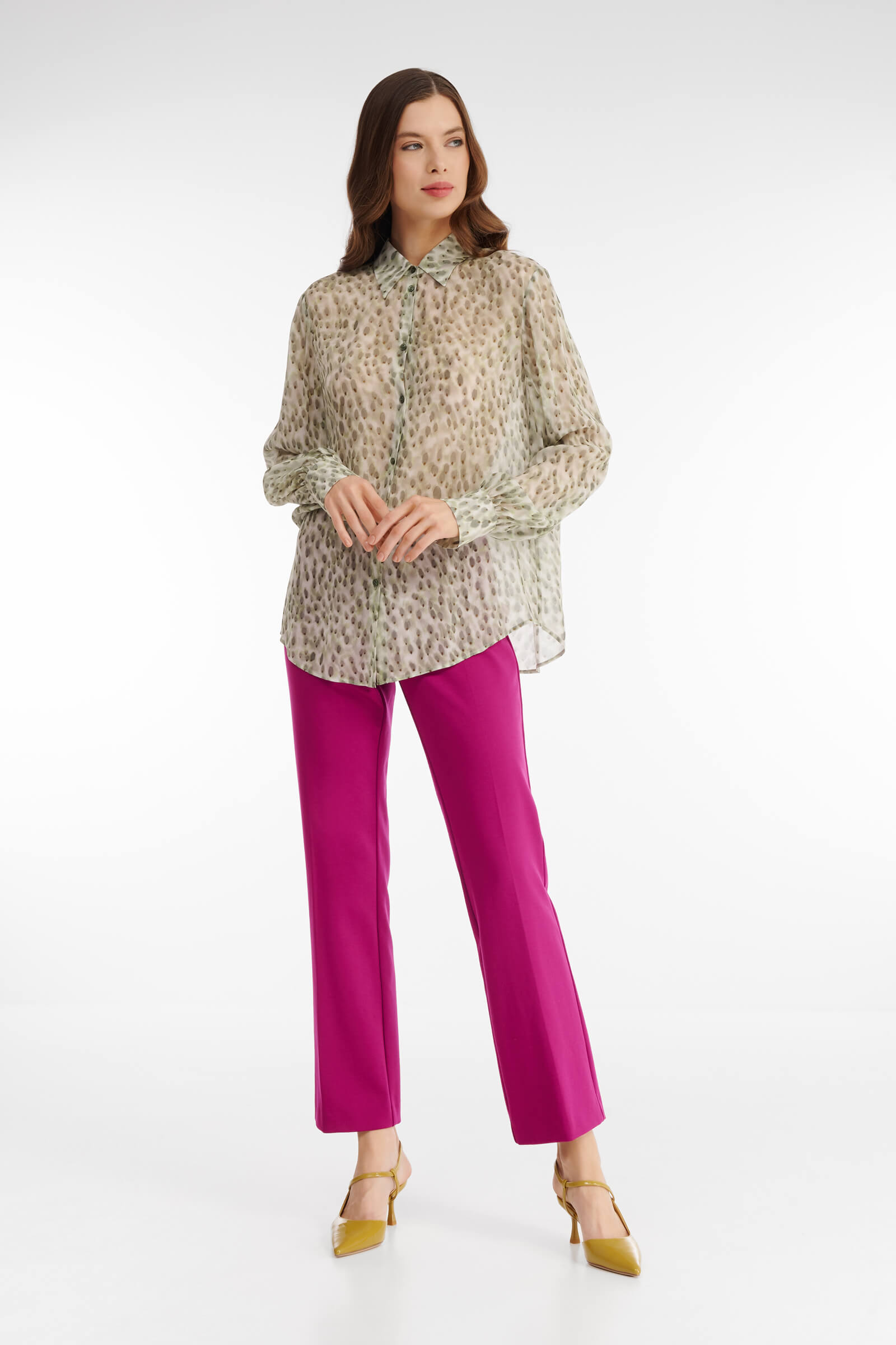 Легкая рубашка с принтом Бренд Diana Gallesi