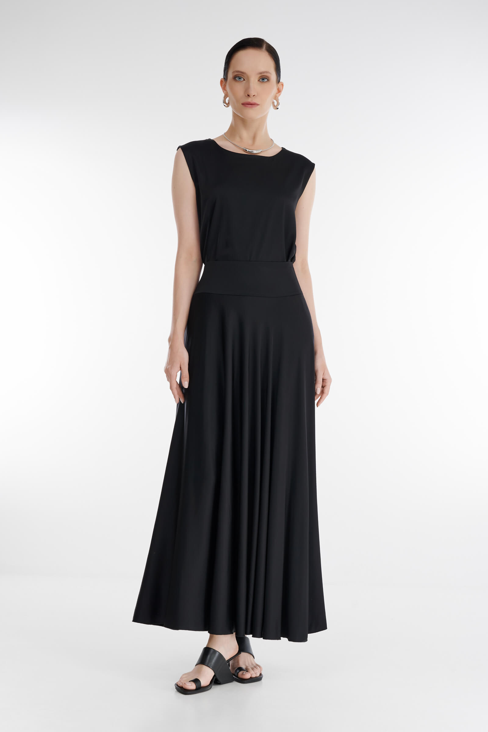 Длинная расклешенная юбка Бренд Sarah Pacini