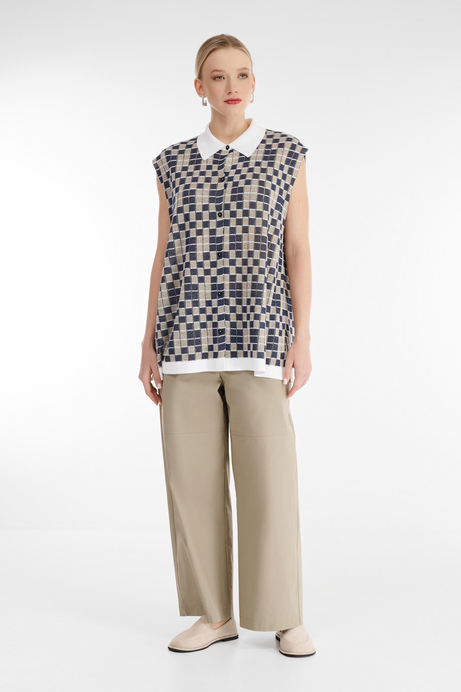 Кардиган с геометричным узором Бренд Sarah Pacini