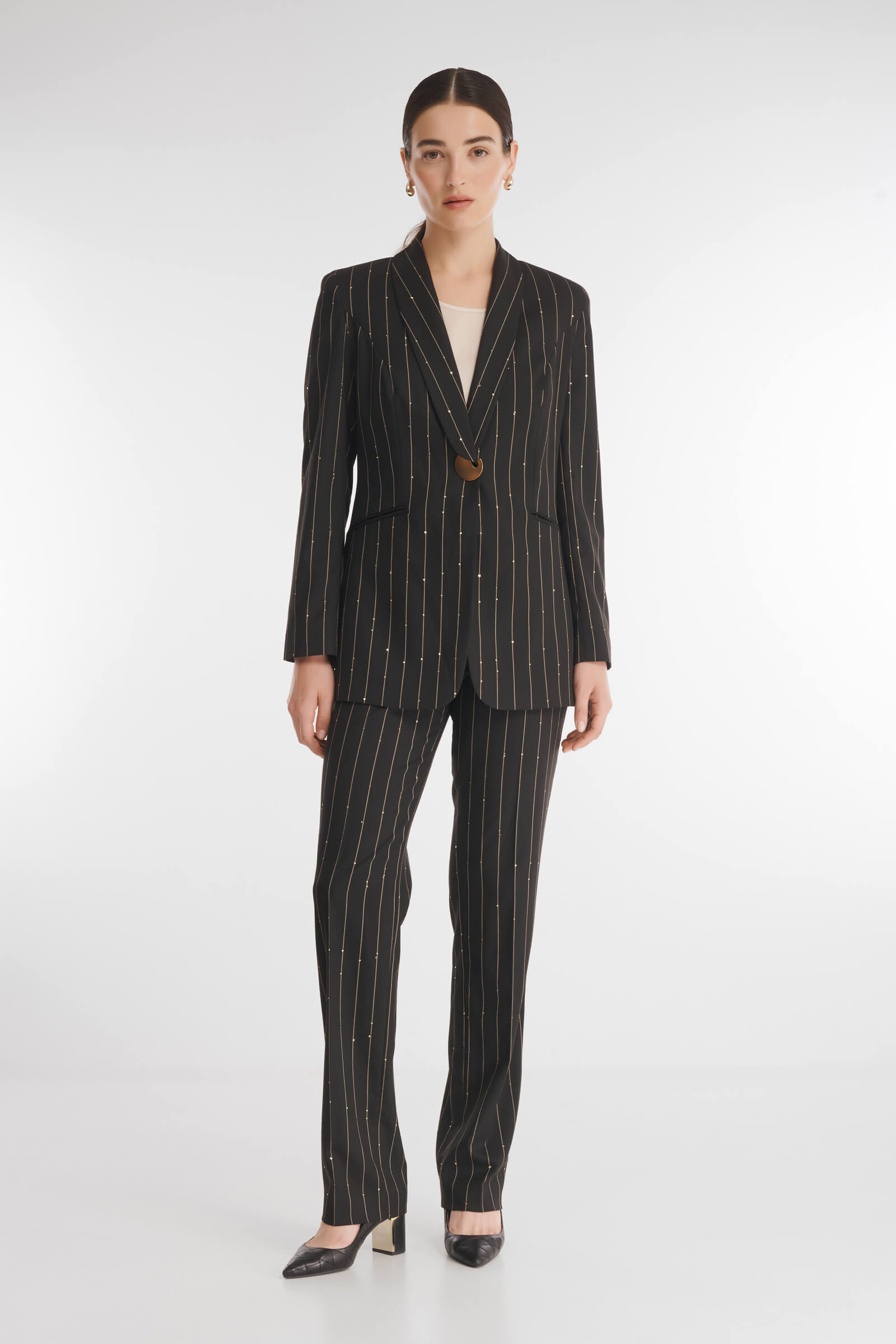 Пиджак в полоску с пайетками Бренд Caterina Leman