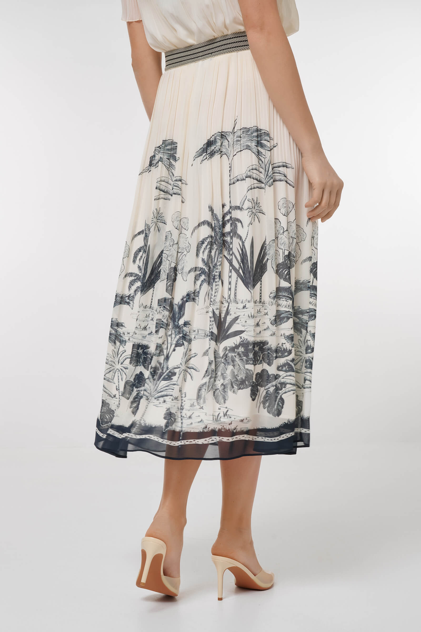 Юбка миди с растительным принтом Бренд Caterina Leman