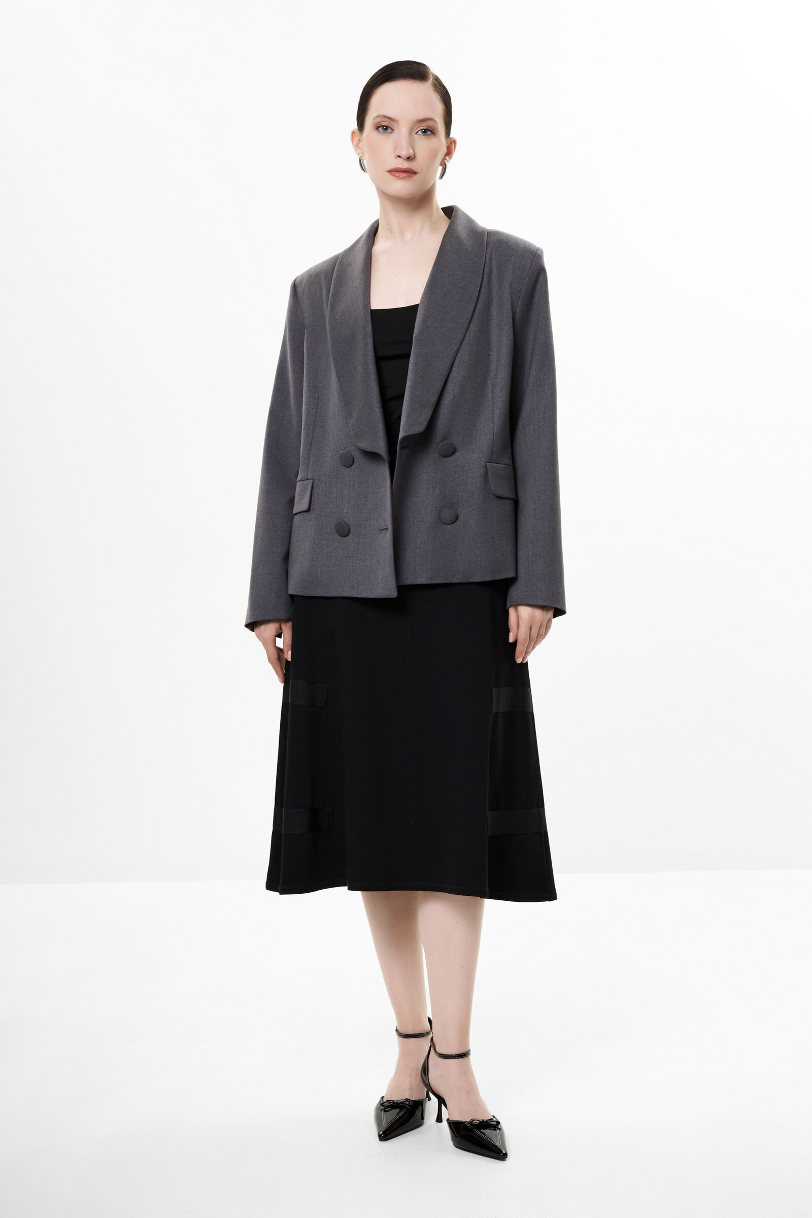 Расклешенная юбка из шелковистой вискозы Бренд Milva Mi