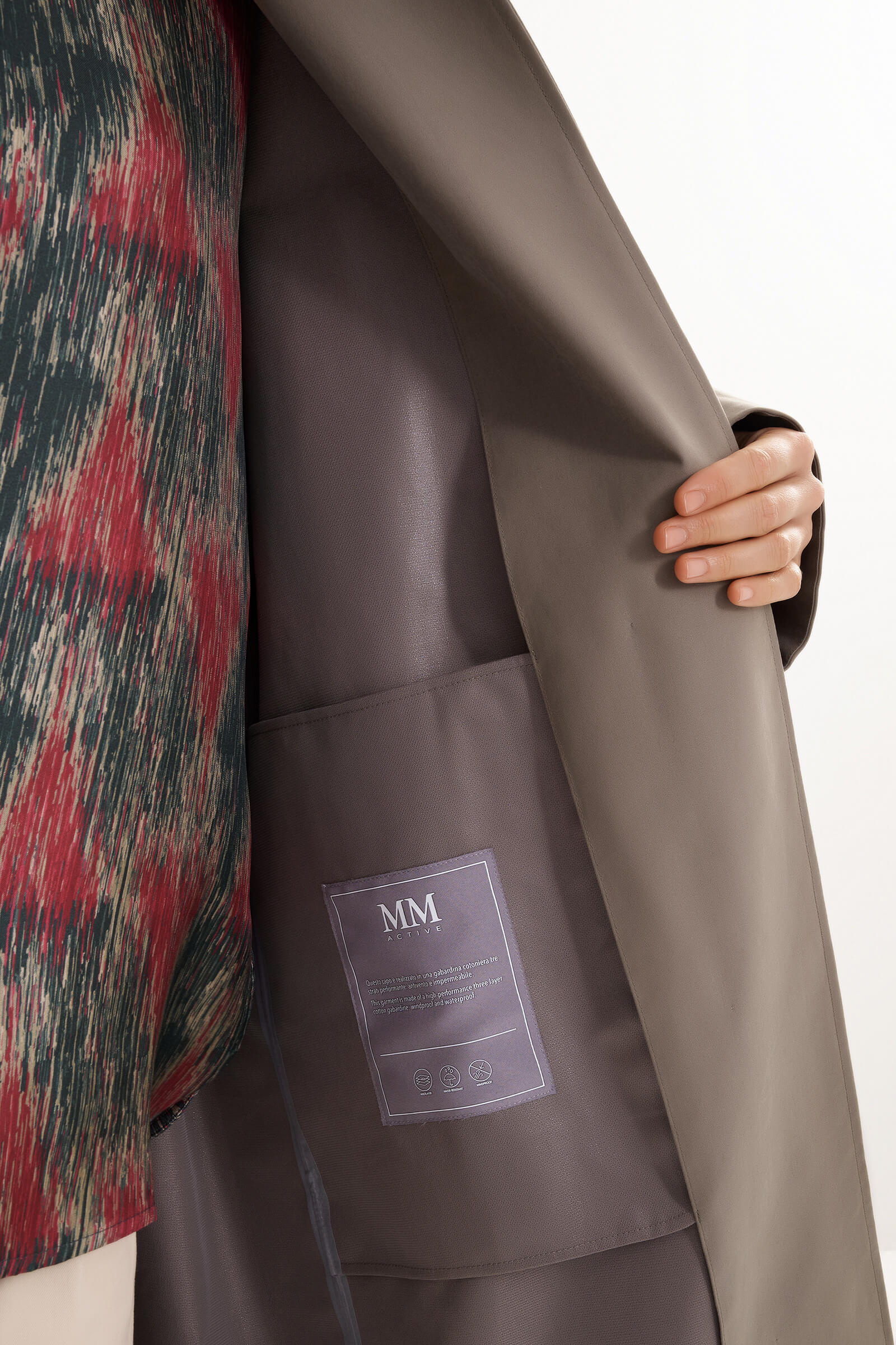 Плащ из хлопкового габардина с защитой от ветра и дождя Бренд MM