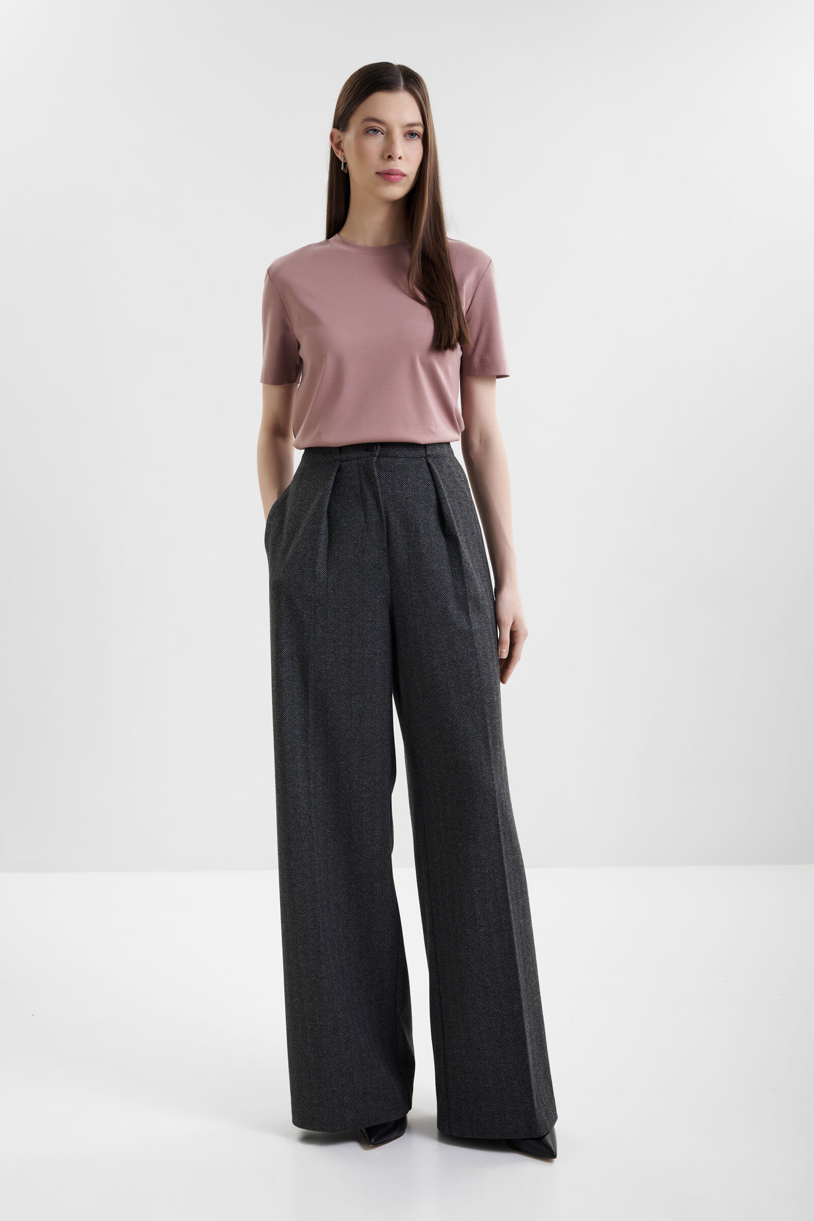 Брюки-палаццо из смесовой вискозы Бренд MM