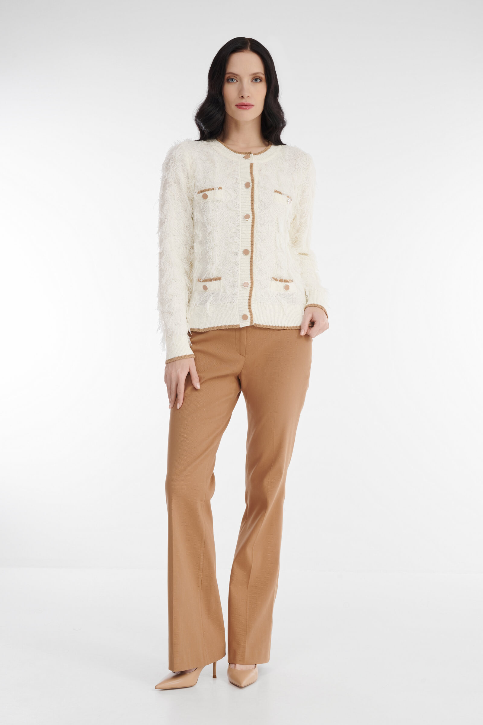 Фактурный кардиган на пуговицах Бренд Diana Gallesi