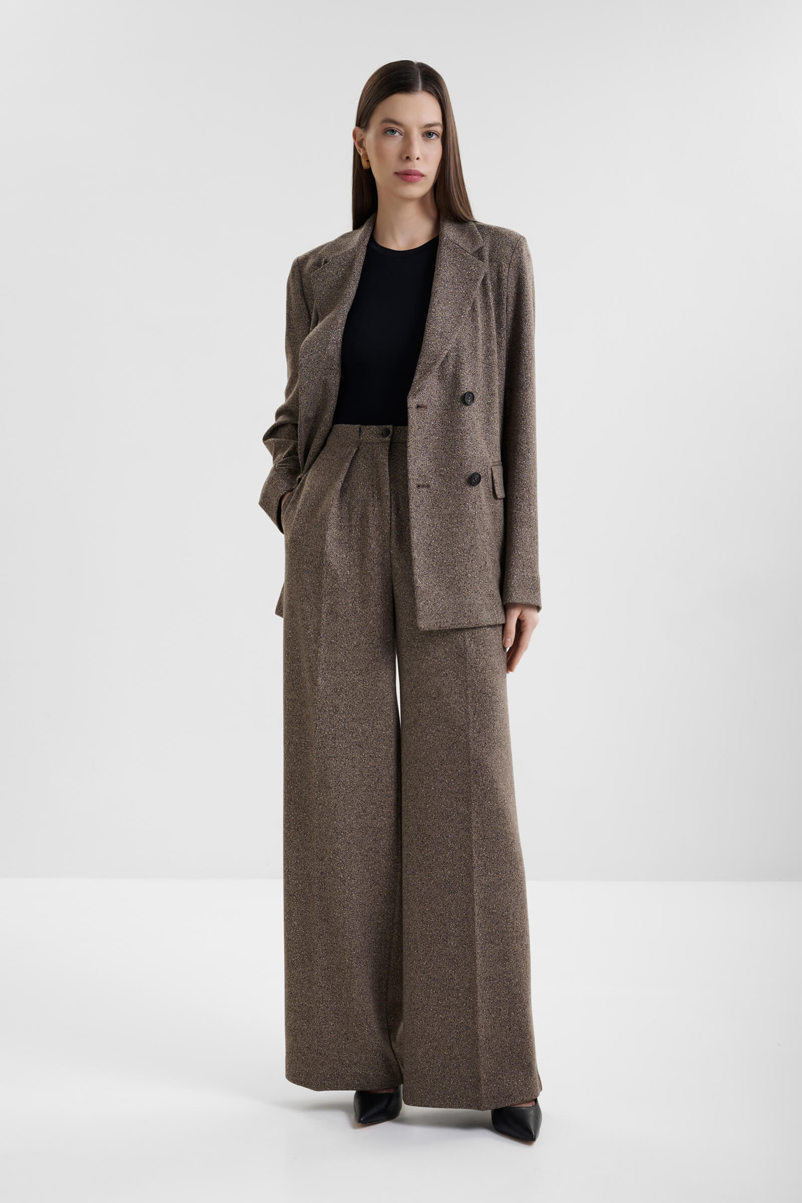 Брюки-палаццо из смесовой вискозы Бренд MM