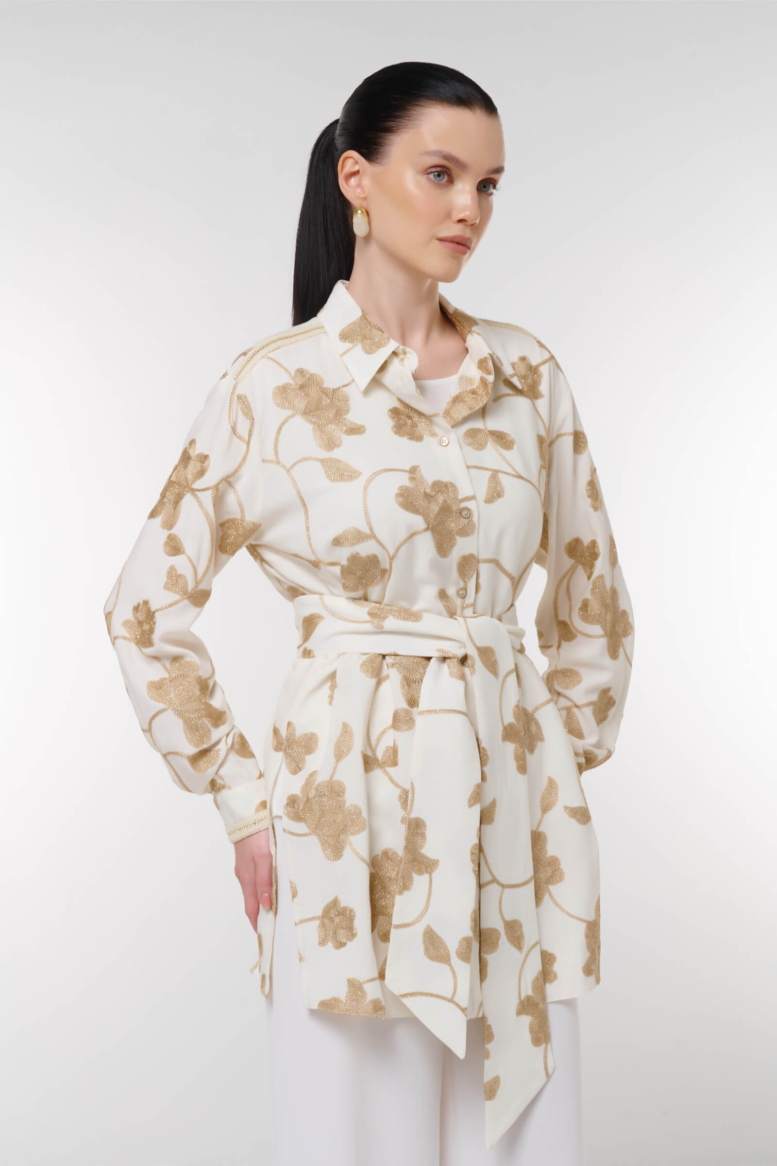 Блузка с цветочным узором Бренд Caterina Leman