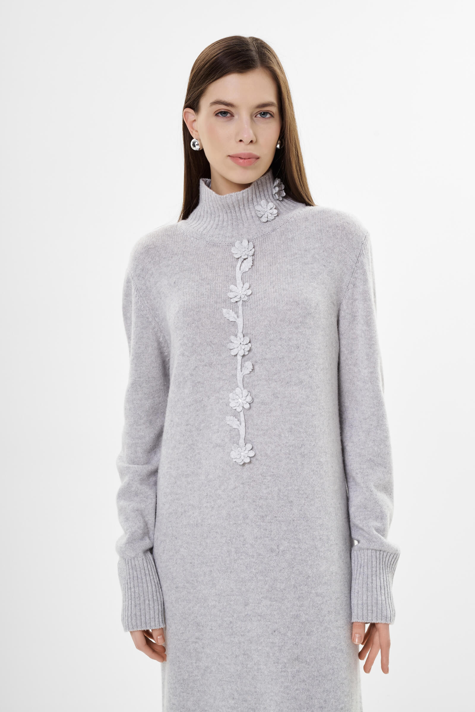 Платье с объемным цветочным декором Бренд Daniela Drei