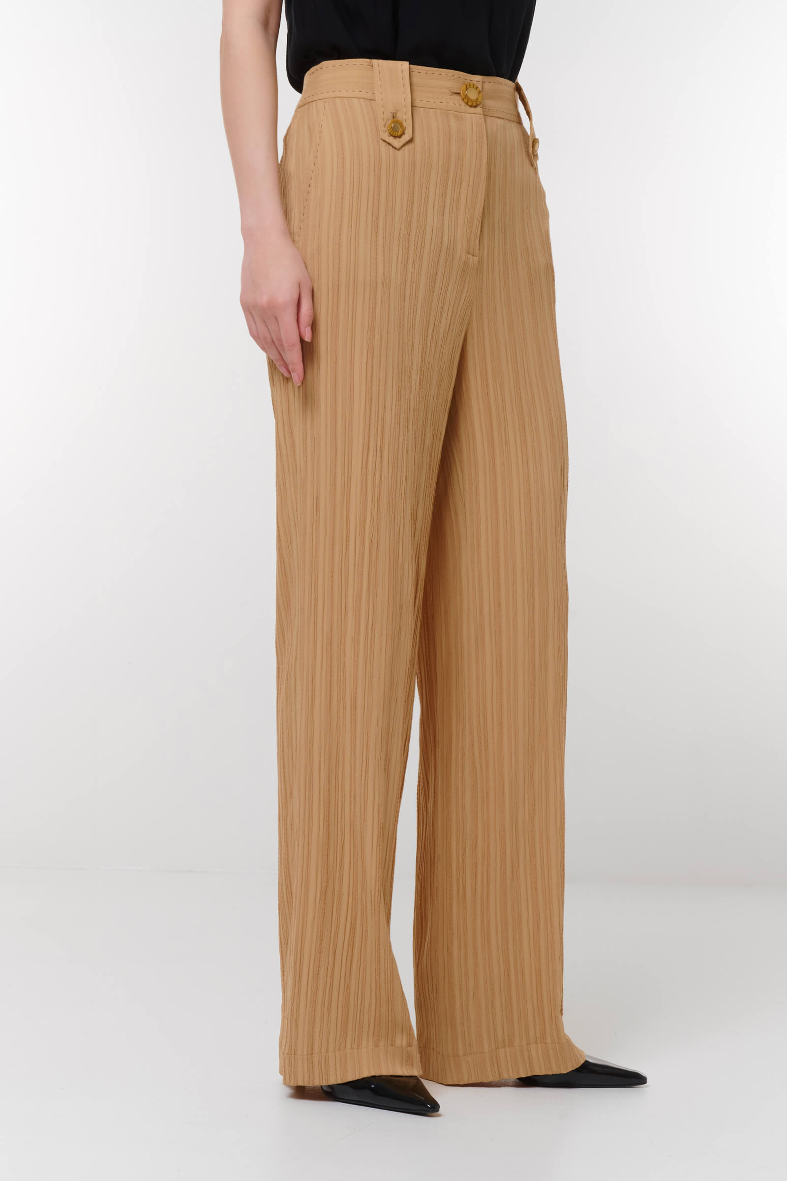 Брюки из фактурного материала Бренд Caterina Leman