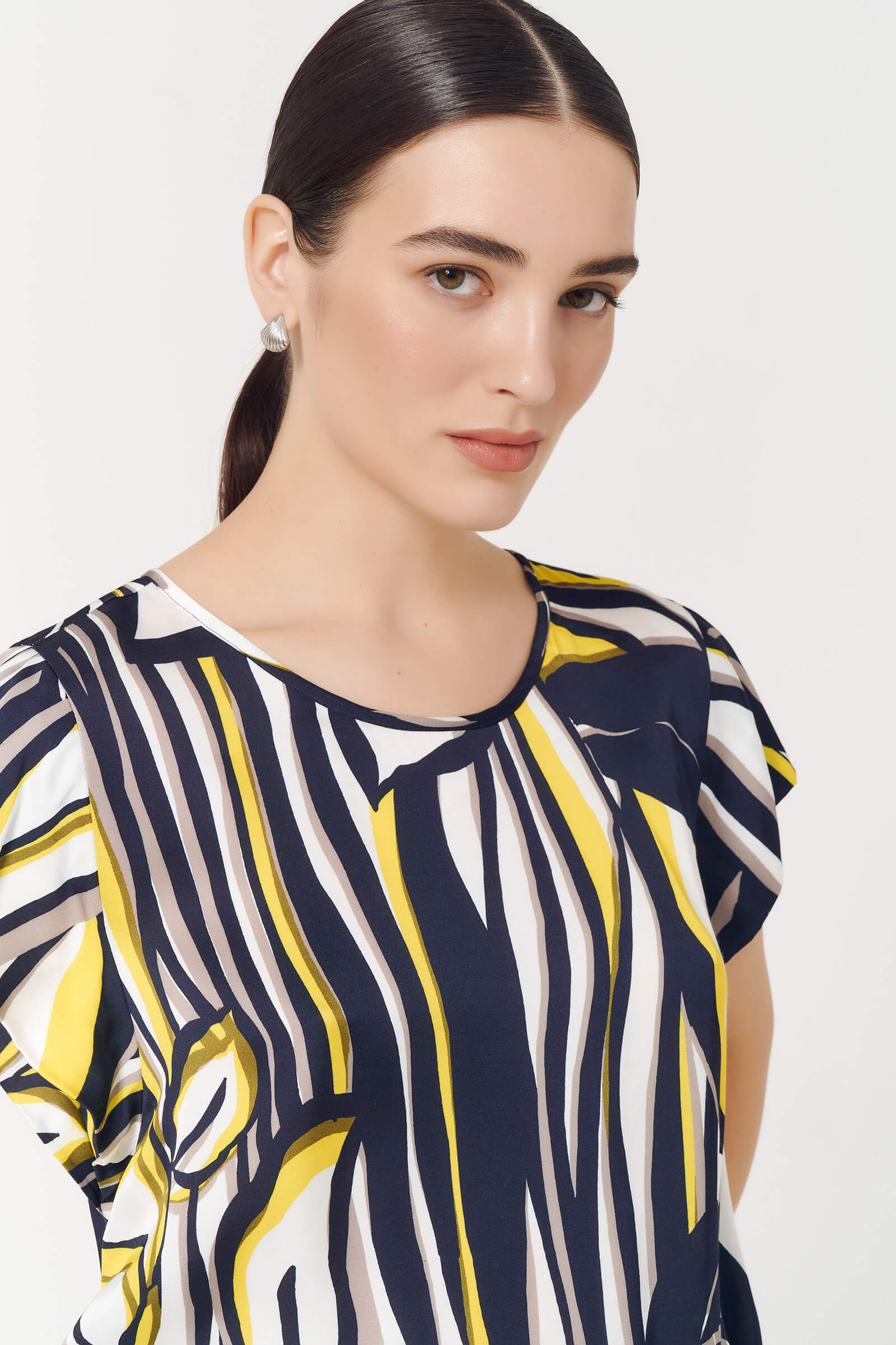 Топ из вискозы с абстрактным принтом Бренд Caterina Leman