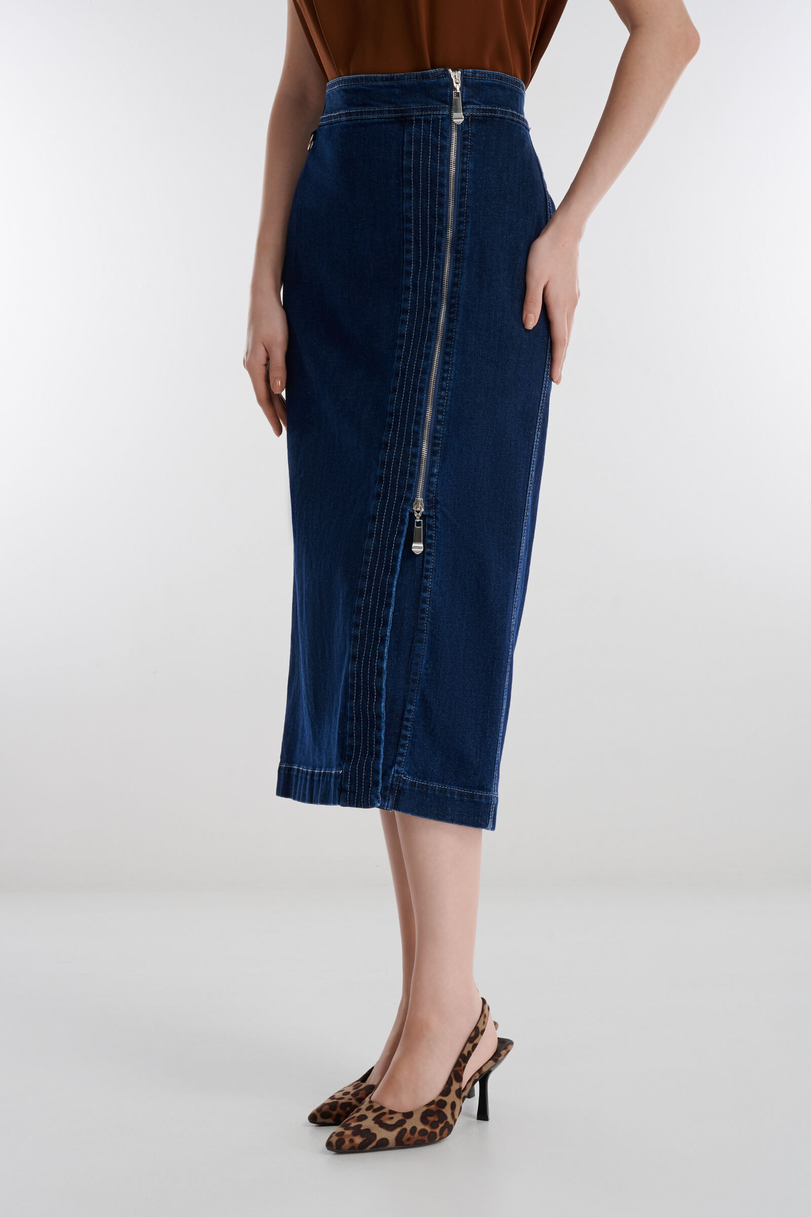 Джинсовая юбка-карандаш Бренд Caterina Leman