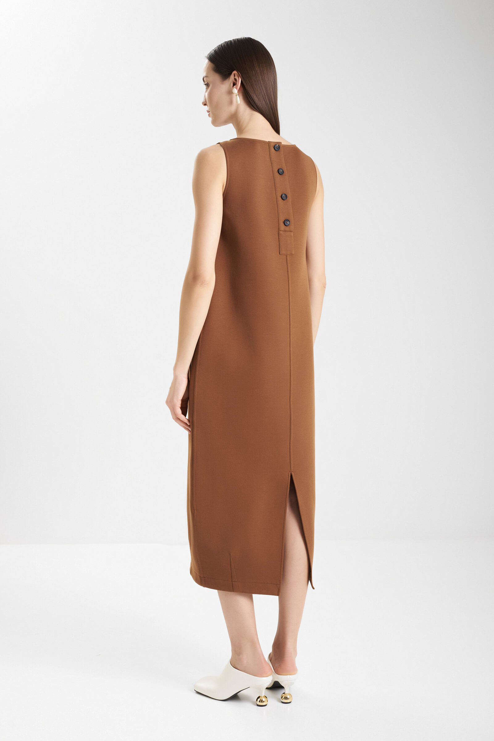 Платье-баллон из смесового хлопка Бренд MM