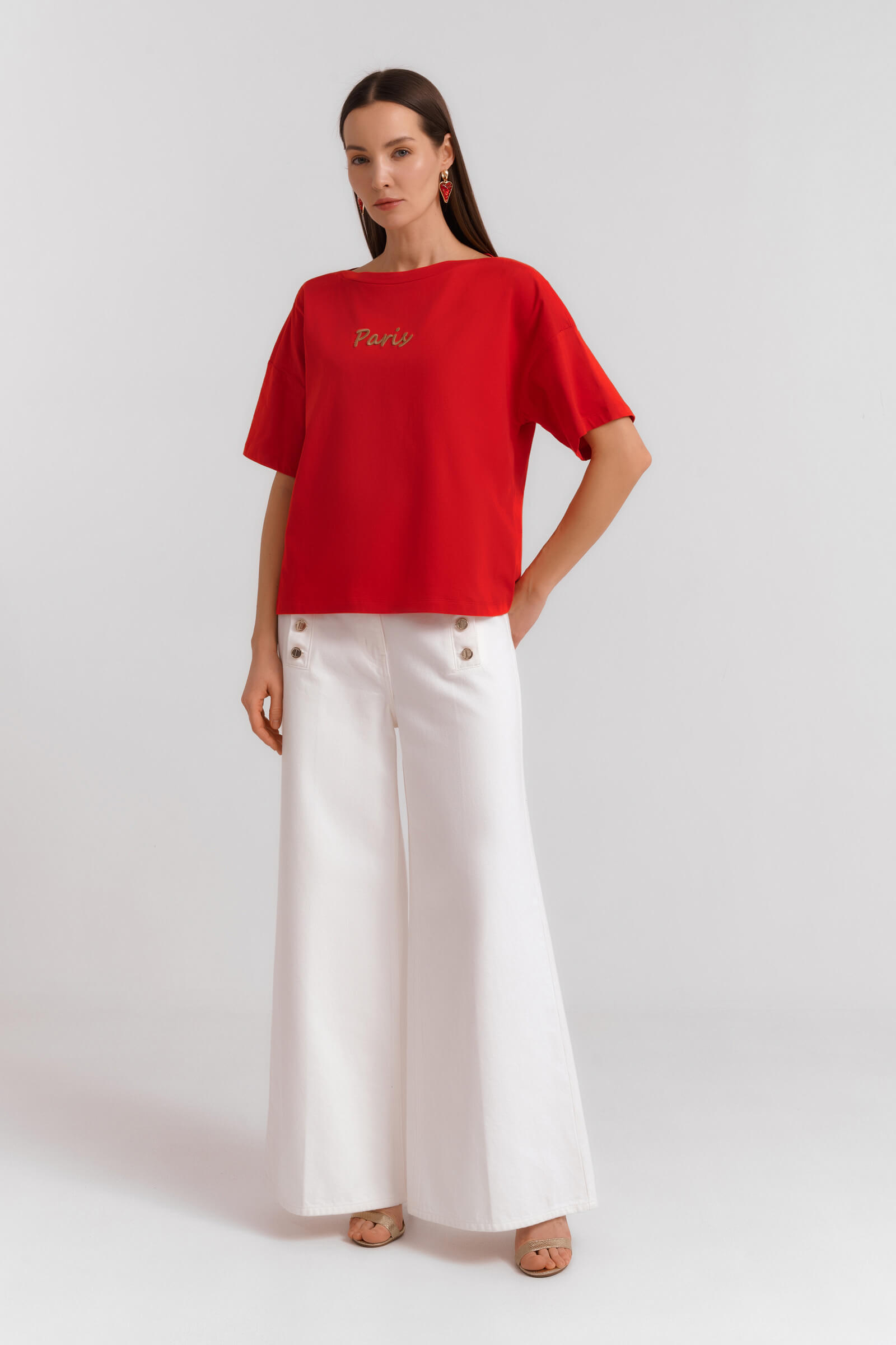 Брюки клеш с пуговицами Бренд Diana Gallesi