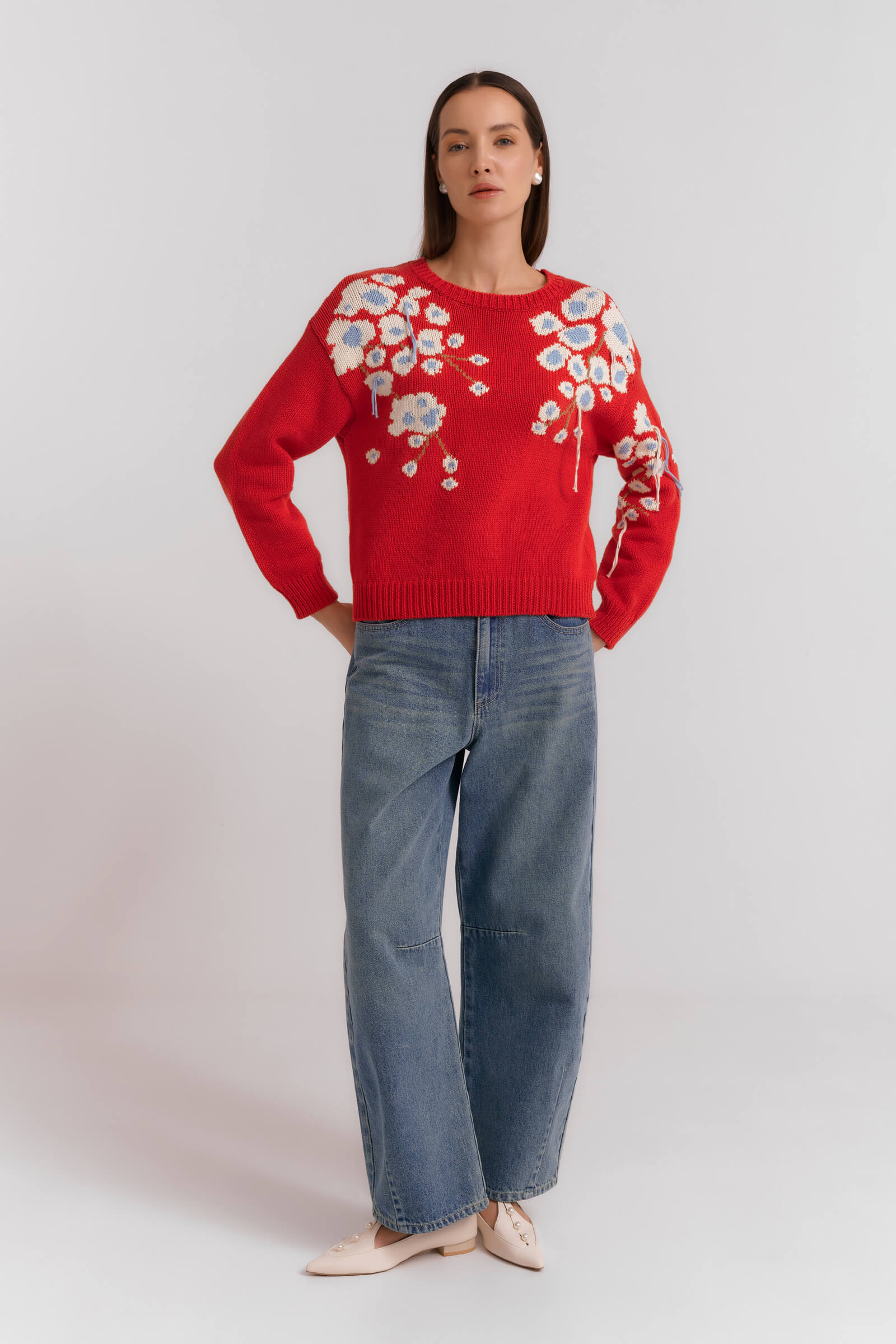 Джемпер с цветочным узором Бренд Diana Gallesi