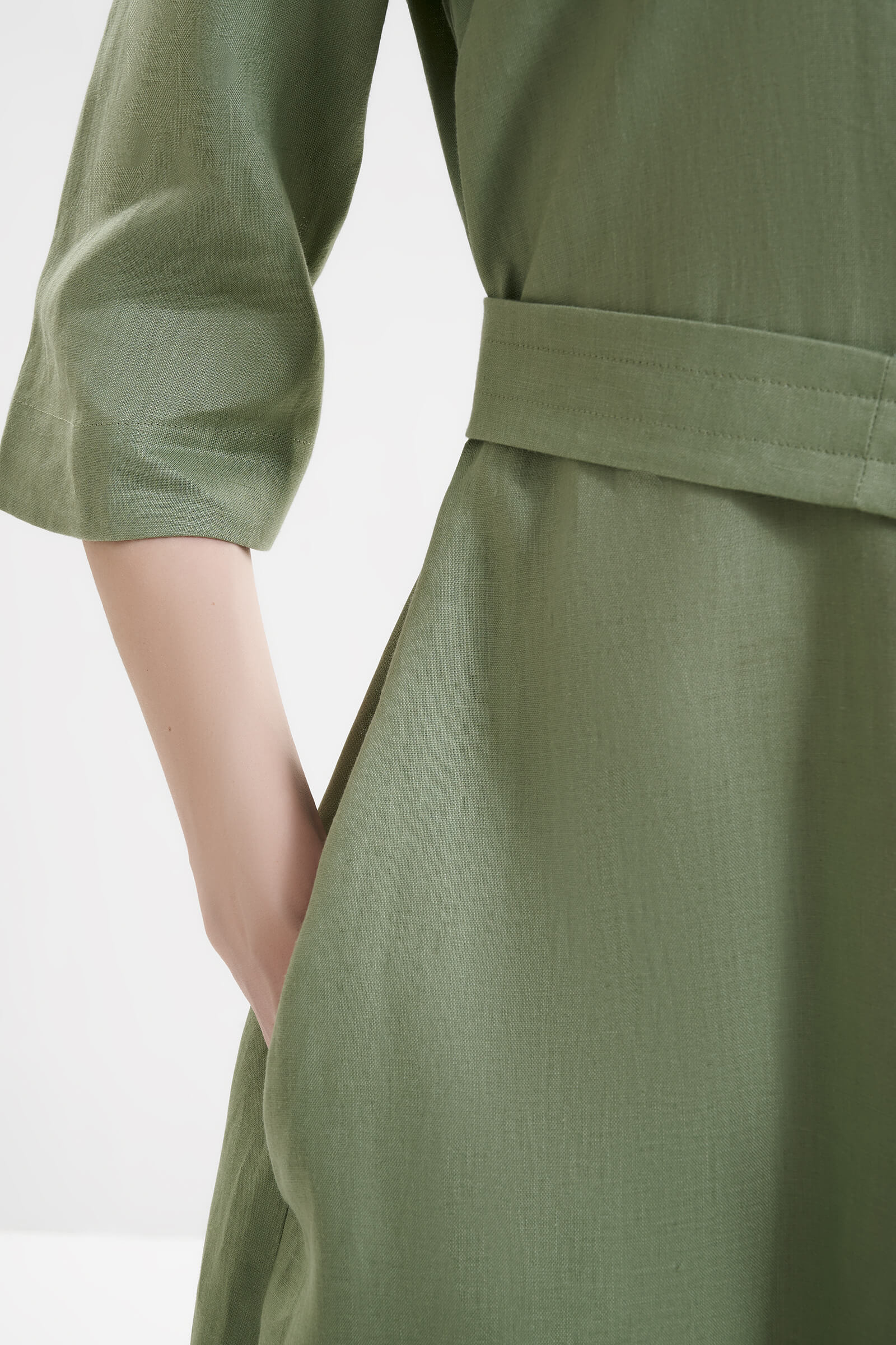 Платье-рубашка из 100% льна Бренд MM