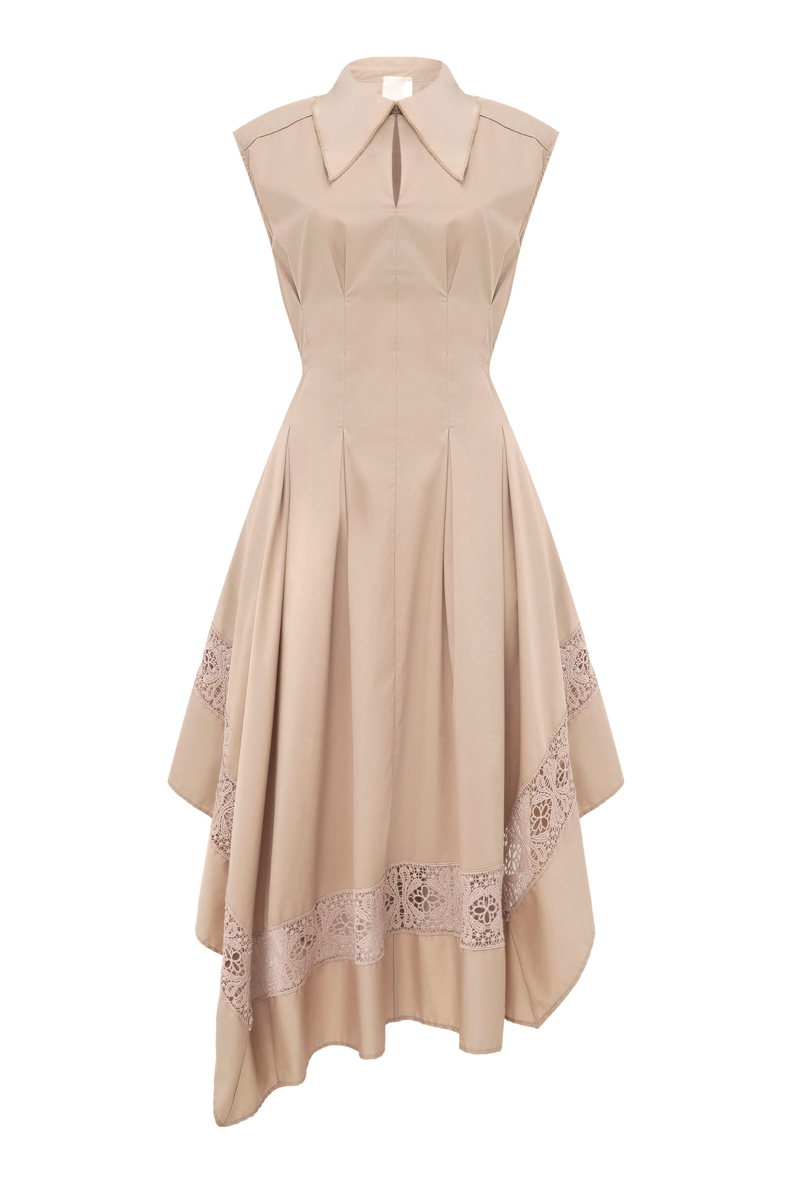 Хлопковое платье с асимметричным подолом Бренд Milva Mi