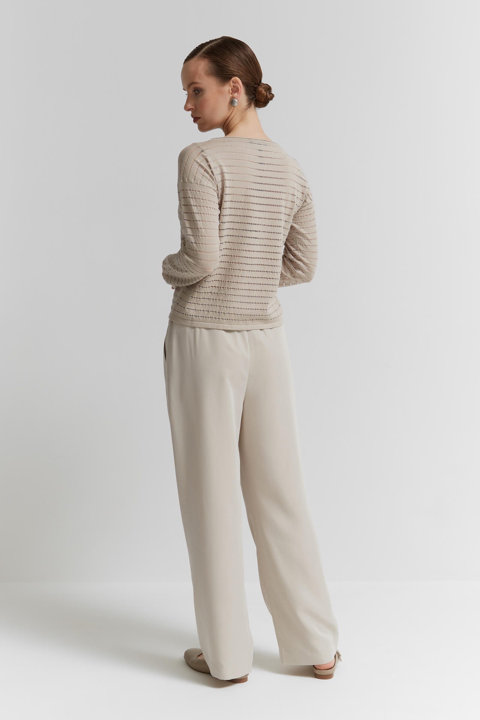 Лонгслив с вырезом-лодочкой Бренд Sarah Pacini