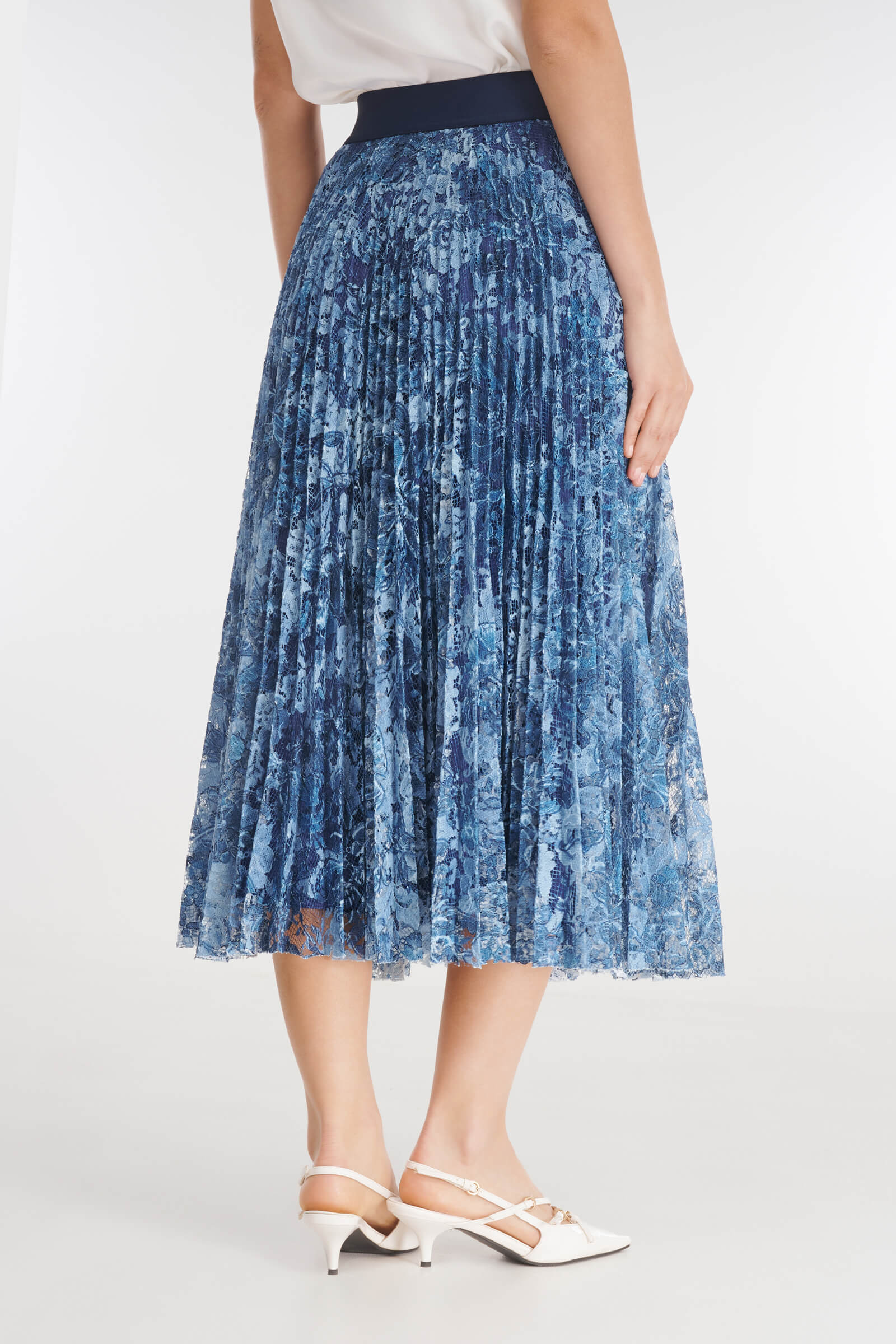 Плиссированная юбка из гипюра Бренд Caterina Leman