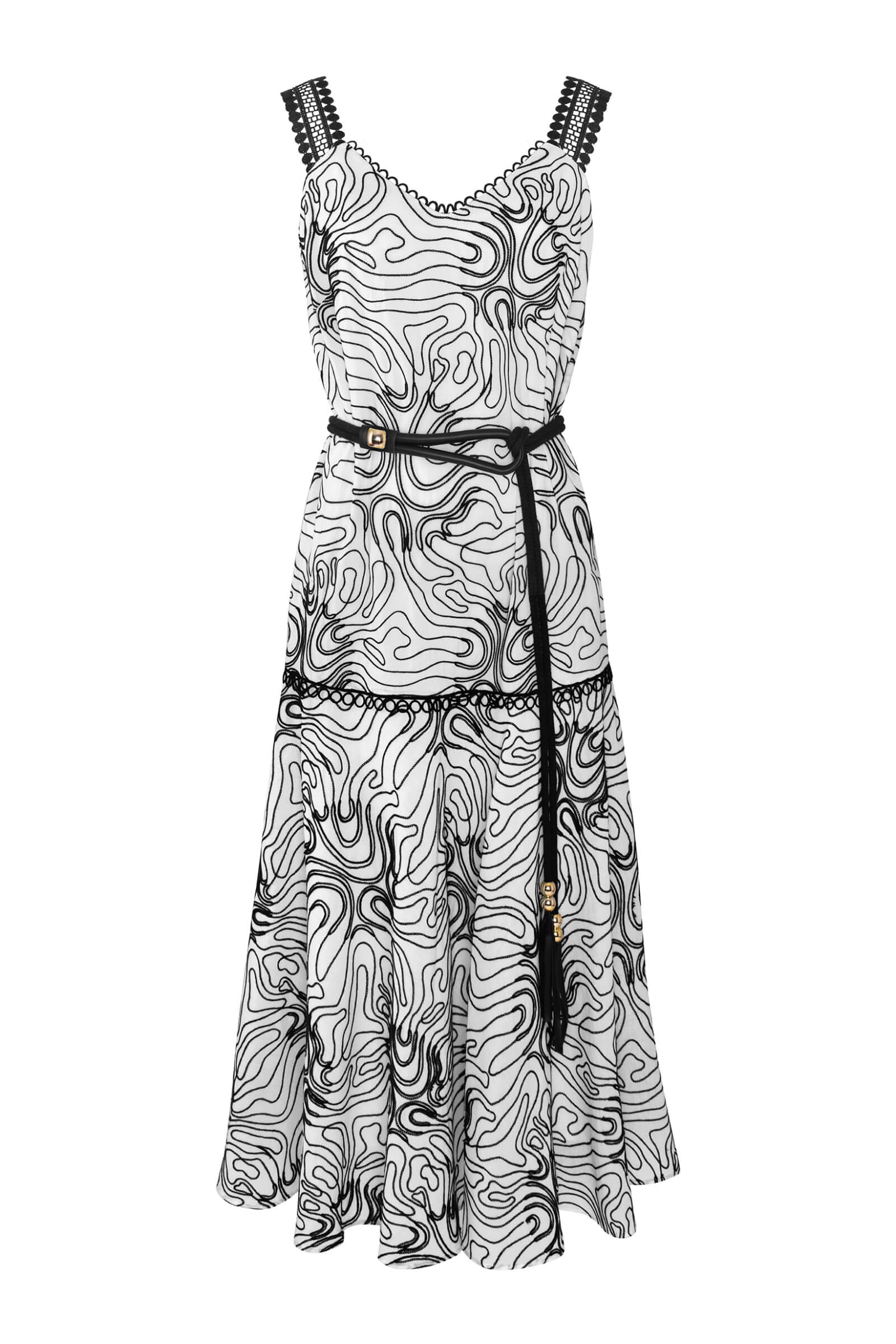 Платье миди с вышивкой Бренд Caterina Leman