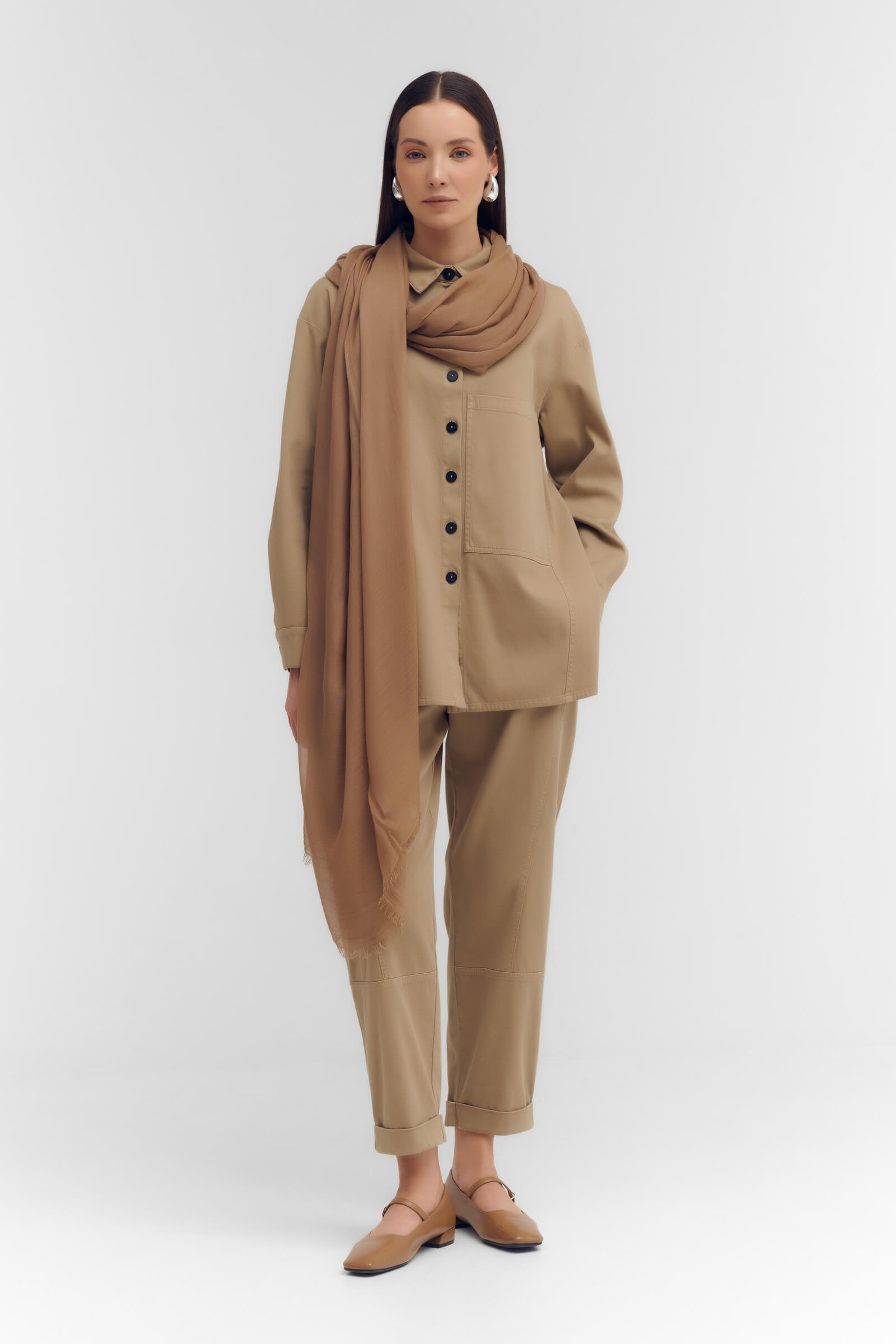 Палантин с шелком Бренд Sarah Pacini