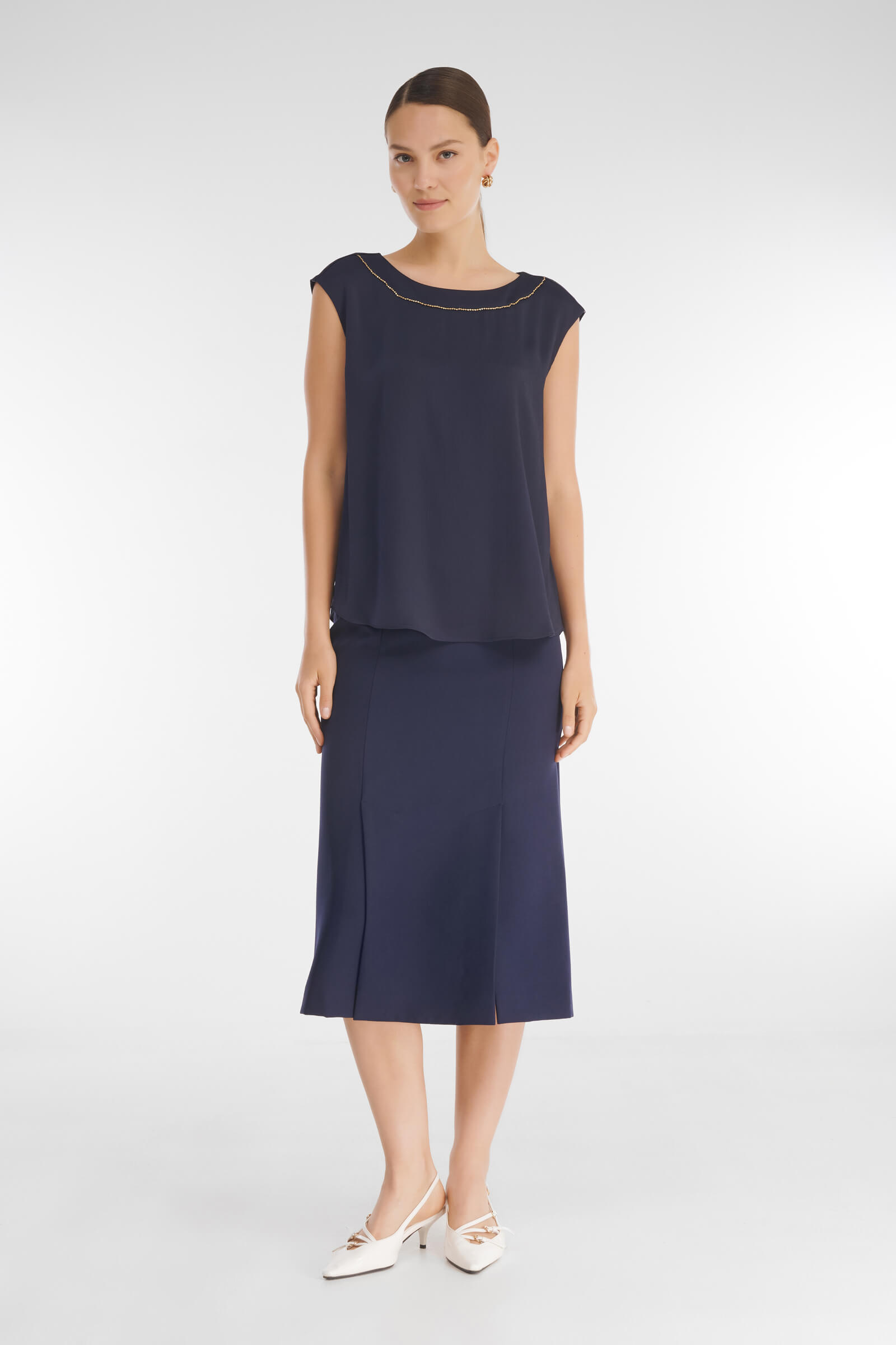 Топ с декоративной цепочкой Бренд Caterina Leman