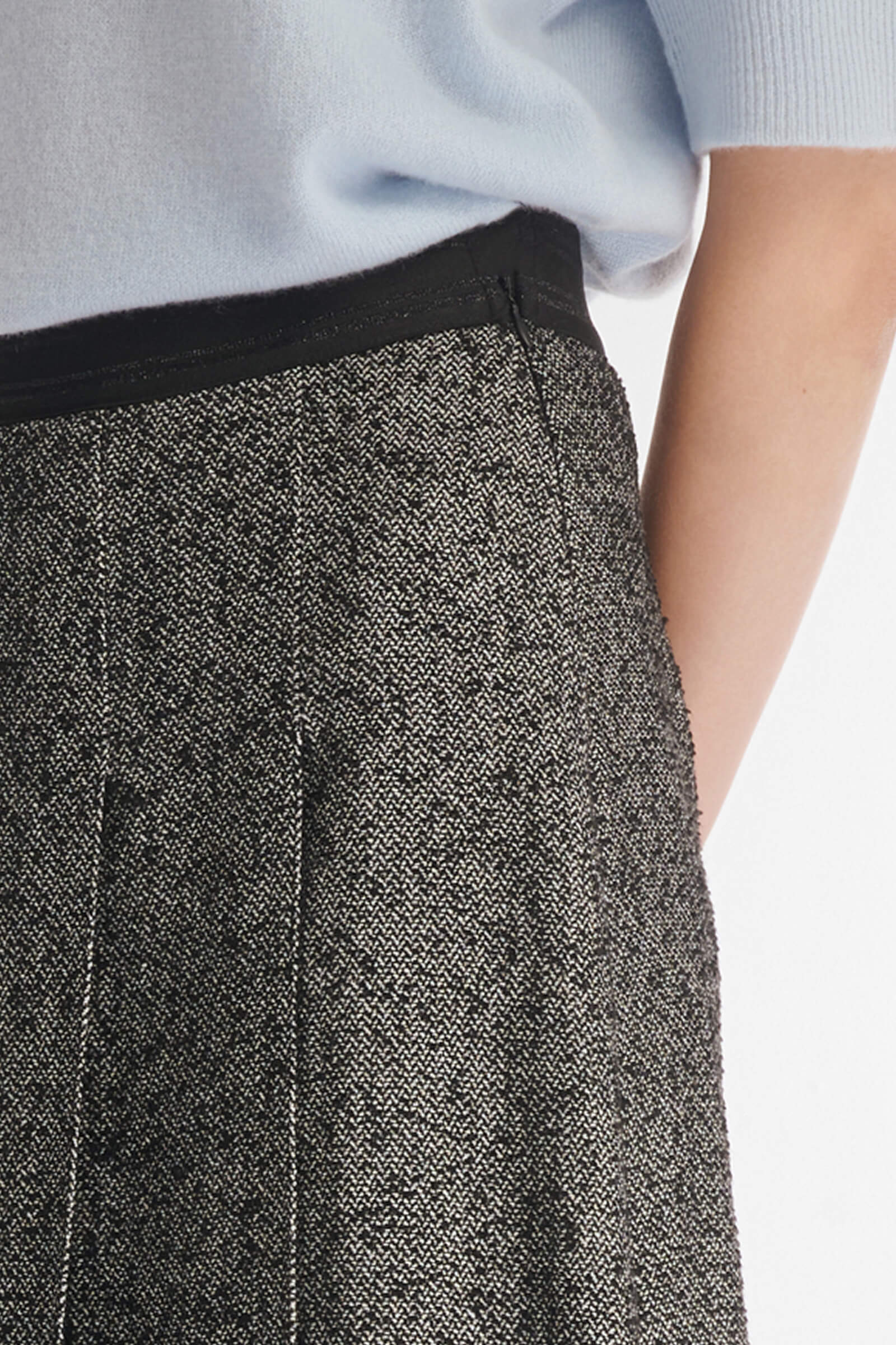 Юбка из смесового хлопка с декоративными складками Бренд Caterina Leman