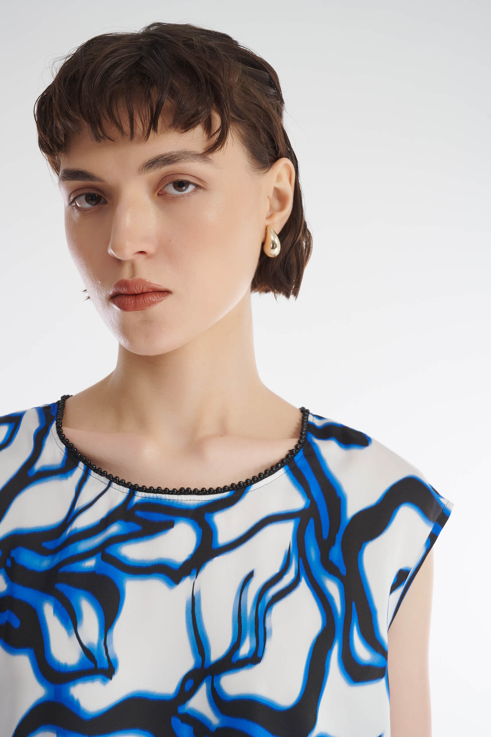 Топ с абстрактным принтом Бренд Caterina Leman