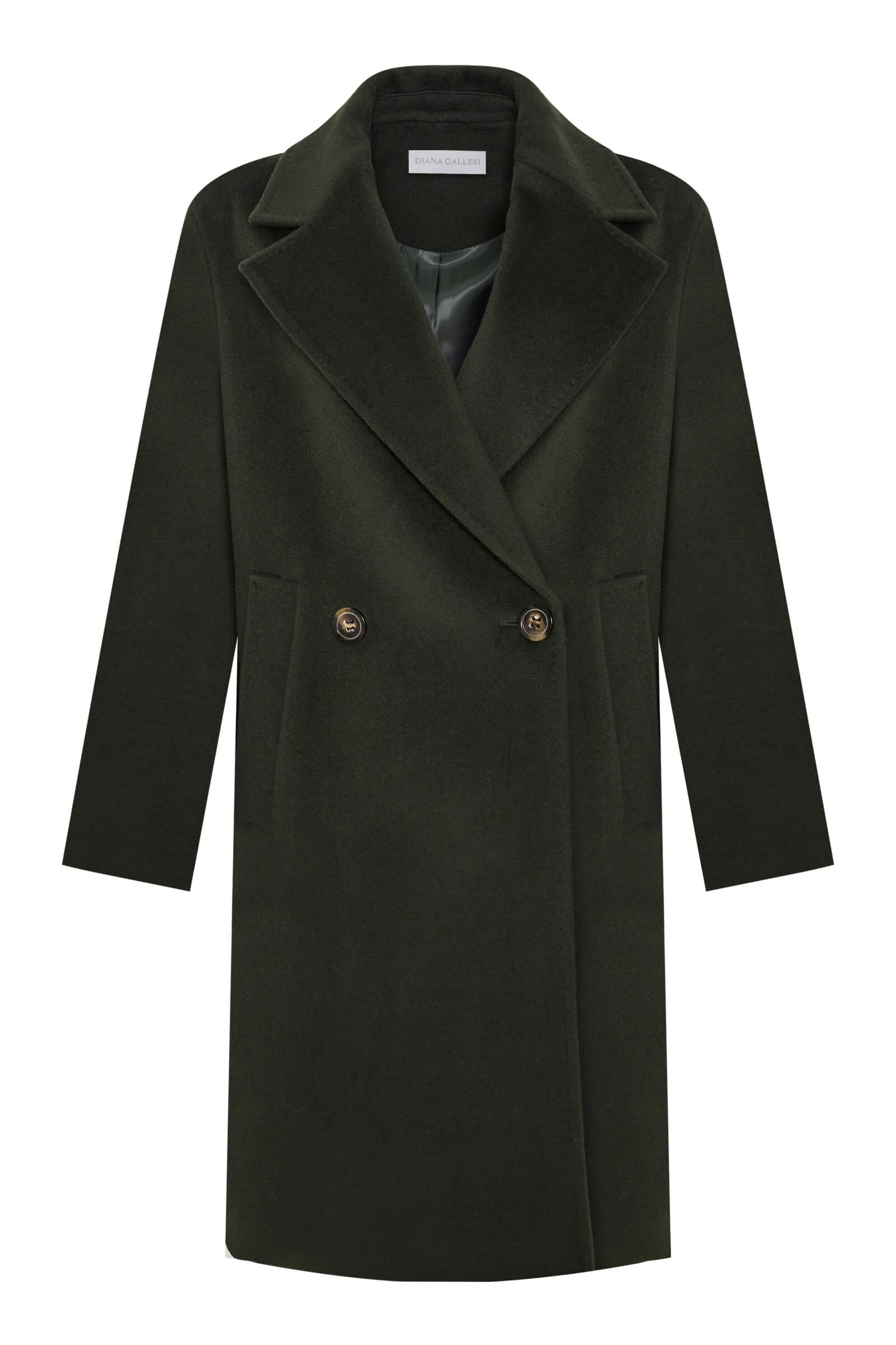 Двубортное шерстяное пальто Бренд Diana Gallesi