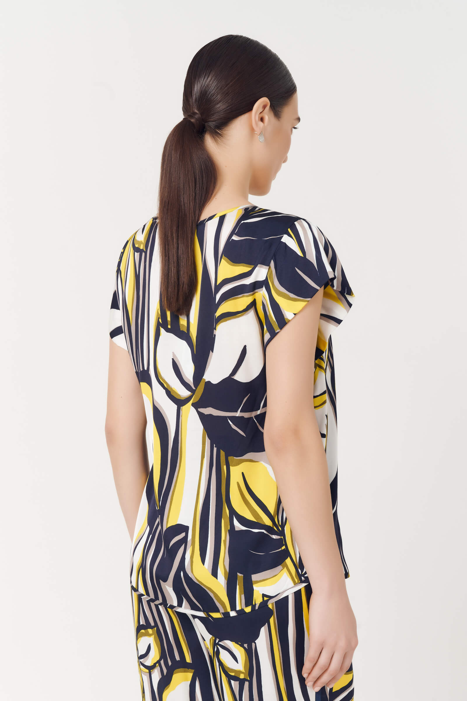 Топ из вискозы с абстрактным принтом Бренд Caterina Leman