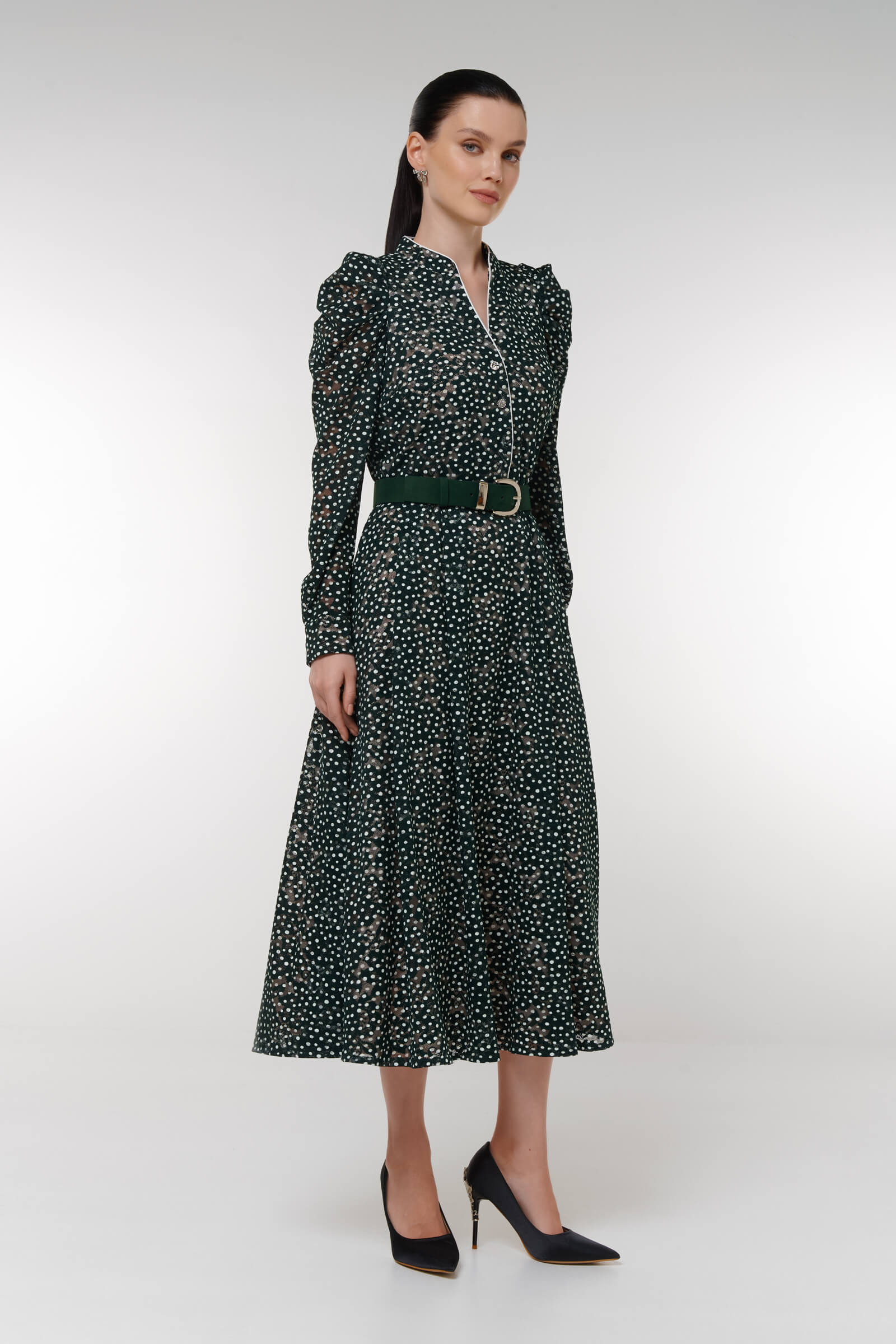 Платье макси с ремнем Бренд Caterina Leman