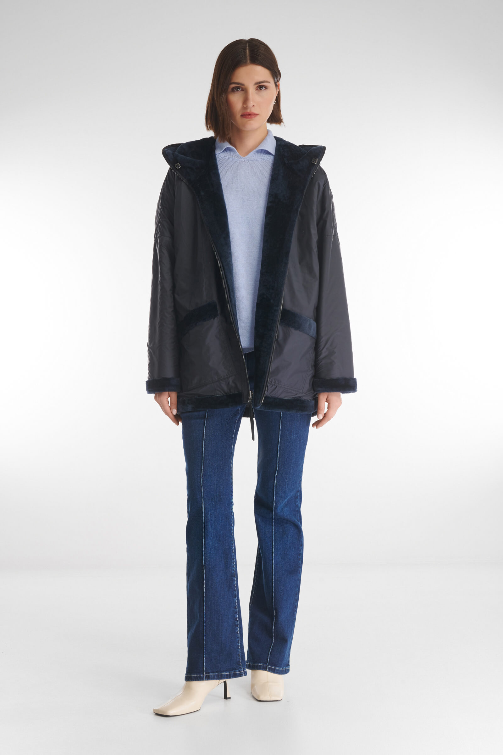 Комбинированная двусторонняя дубленка Бренд Caterina Leman