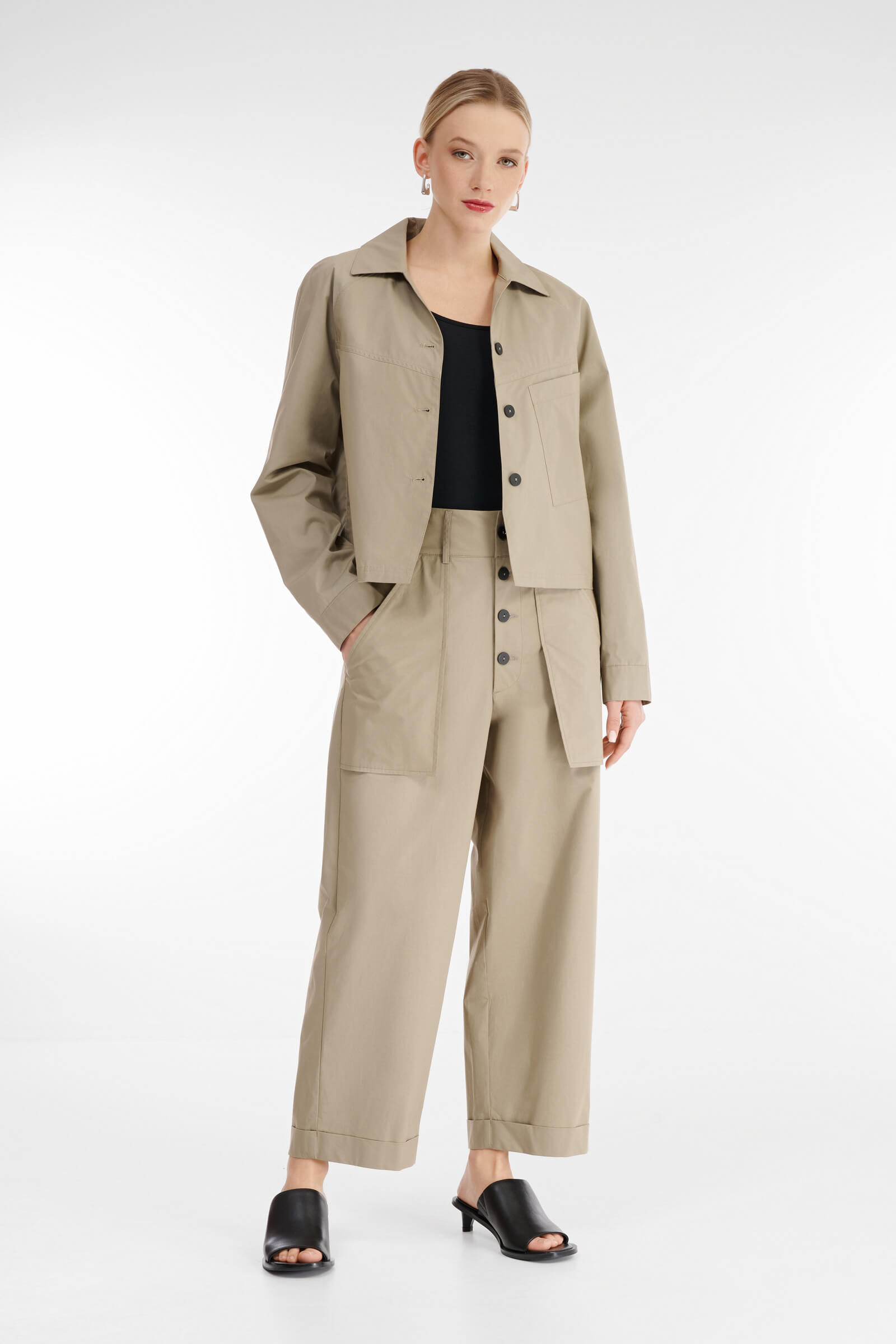 Хлопковый жакет с отложным воротником Бренд Sarah Pacini