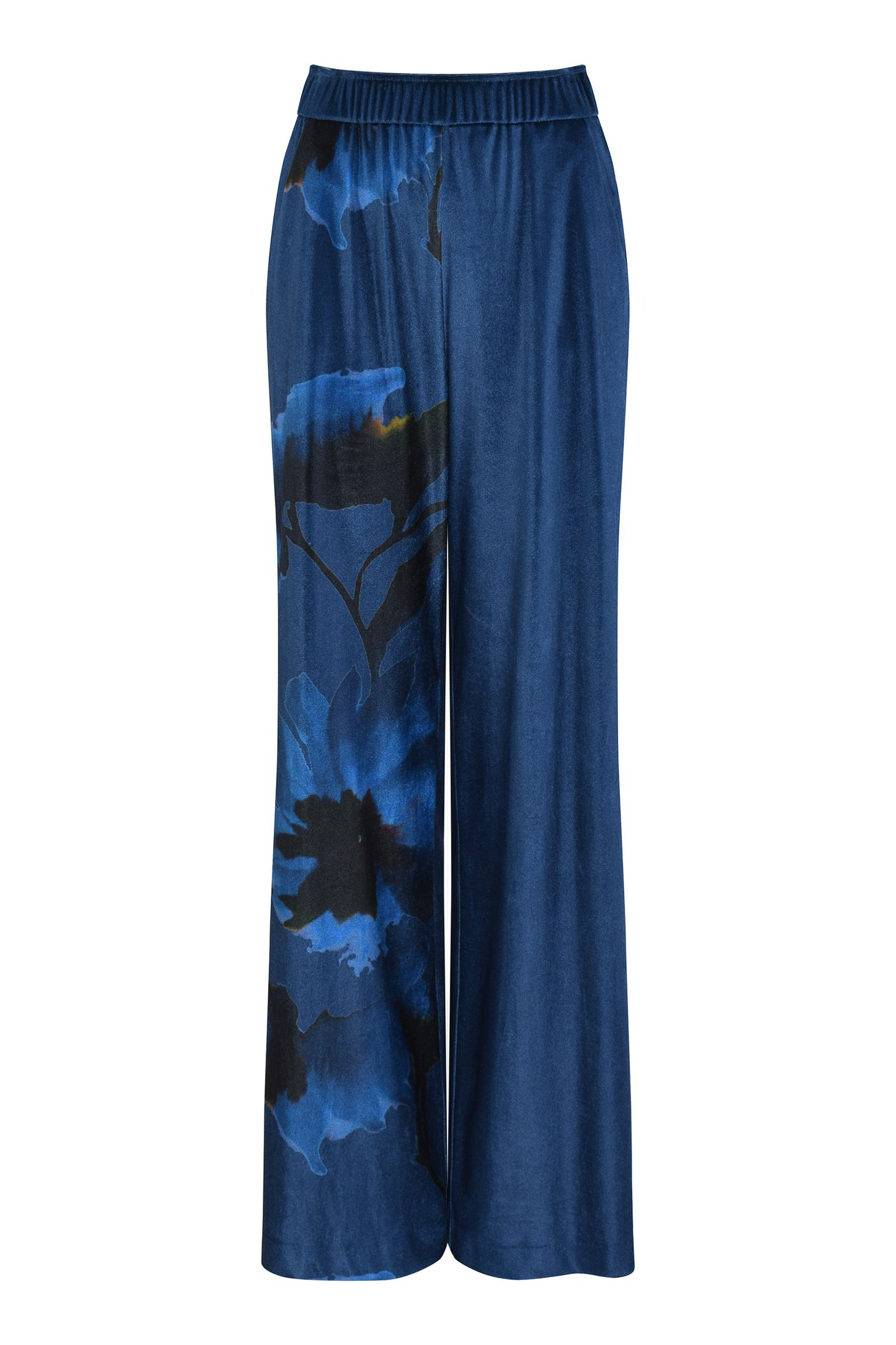 Бархатные брюки с цветочным принтом Бренд Caterina Leman