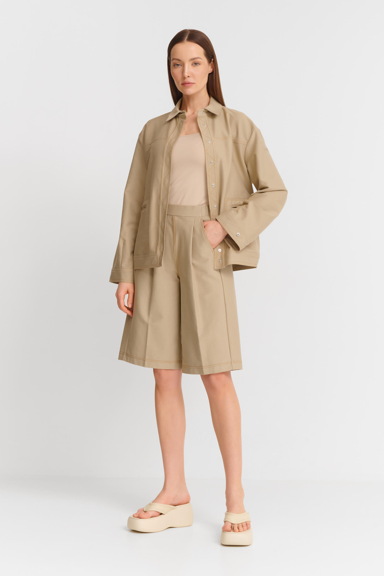 Хлопковые бермуды на резинке Бренд MM