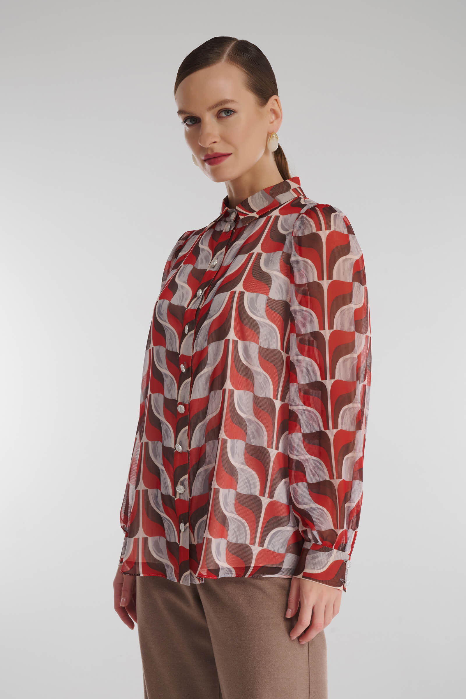 Рубашка с абстрактным принтом Бренд Caterina Leman