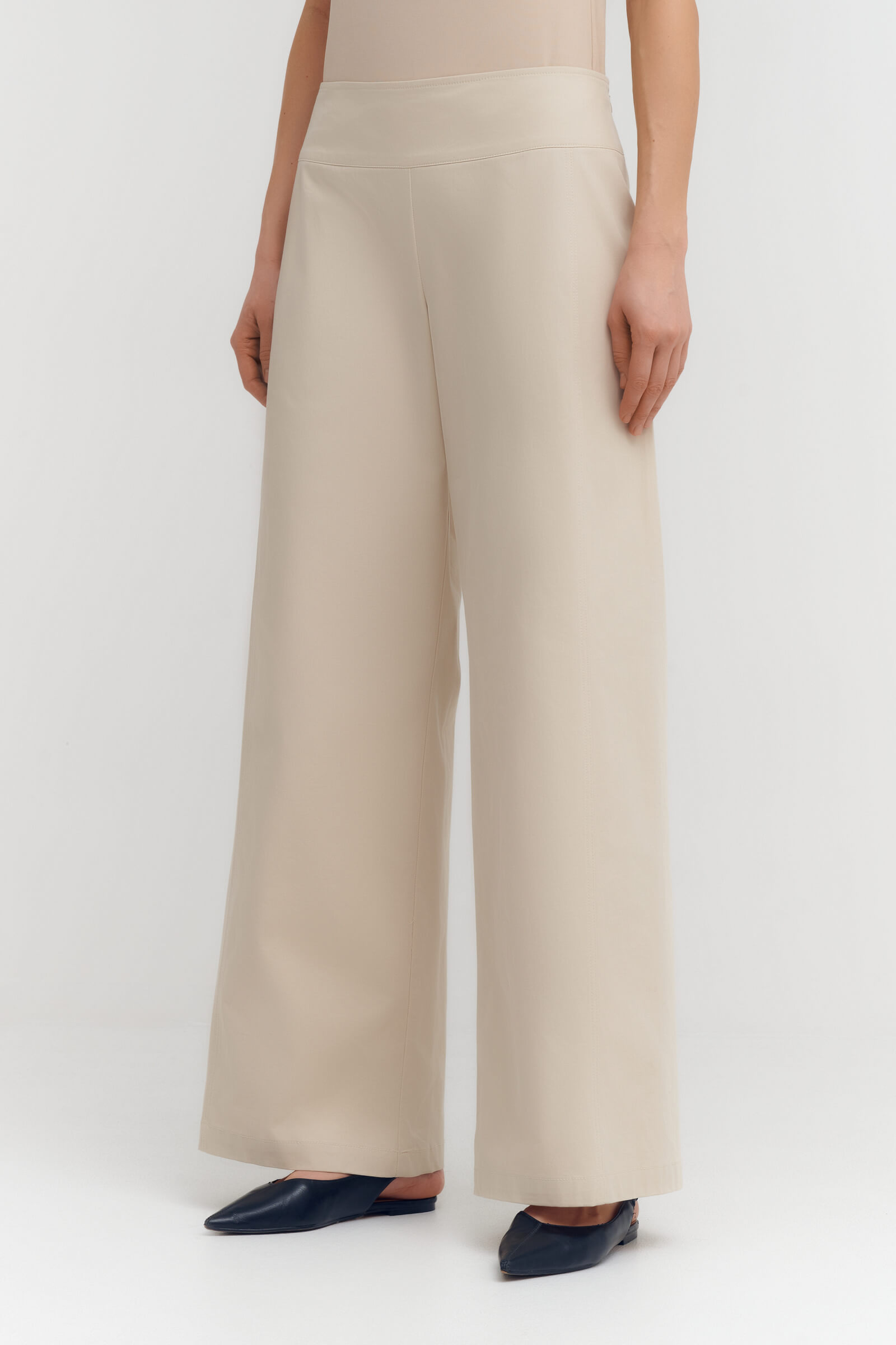 Широкие брюки из хлопка Бренд Sarah Pacini