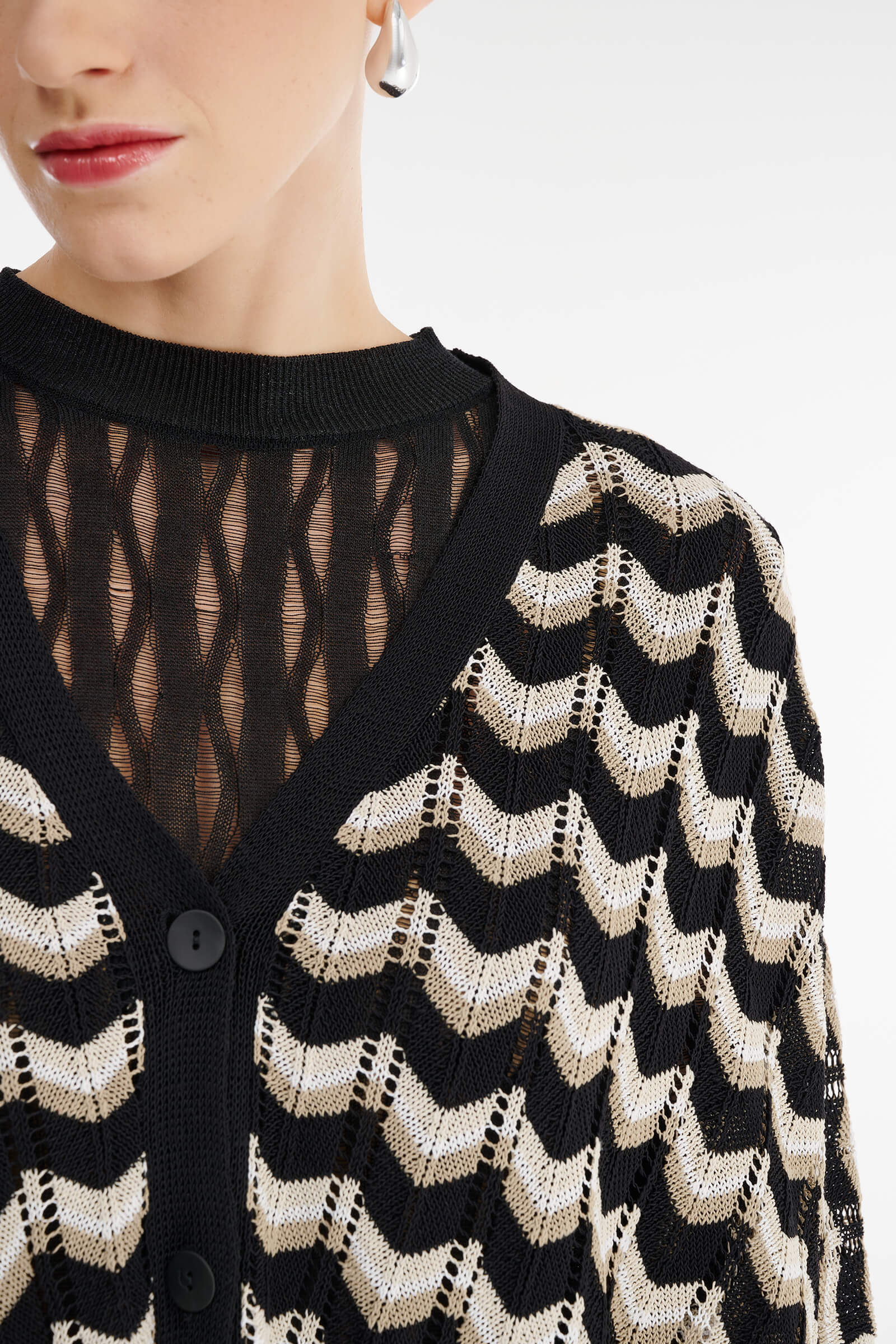 Удлиненный кардиган на пуговицах Бренд Sarah Pacini