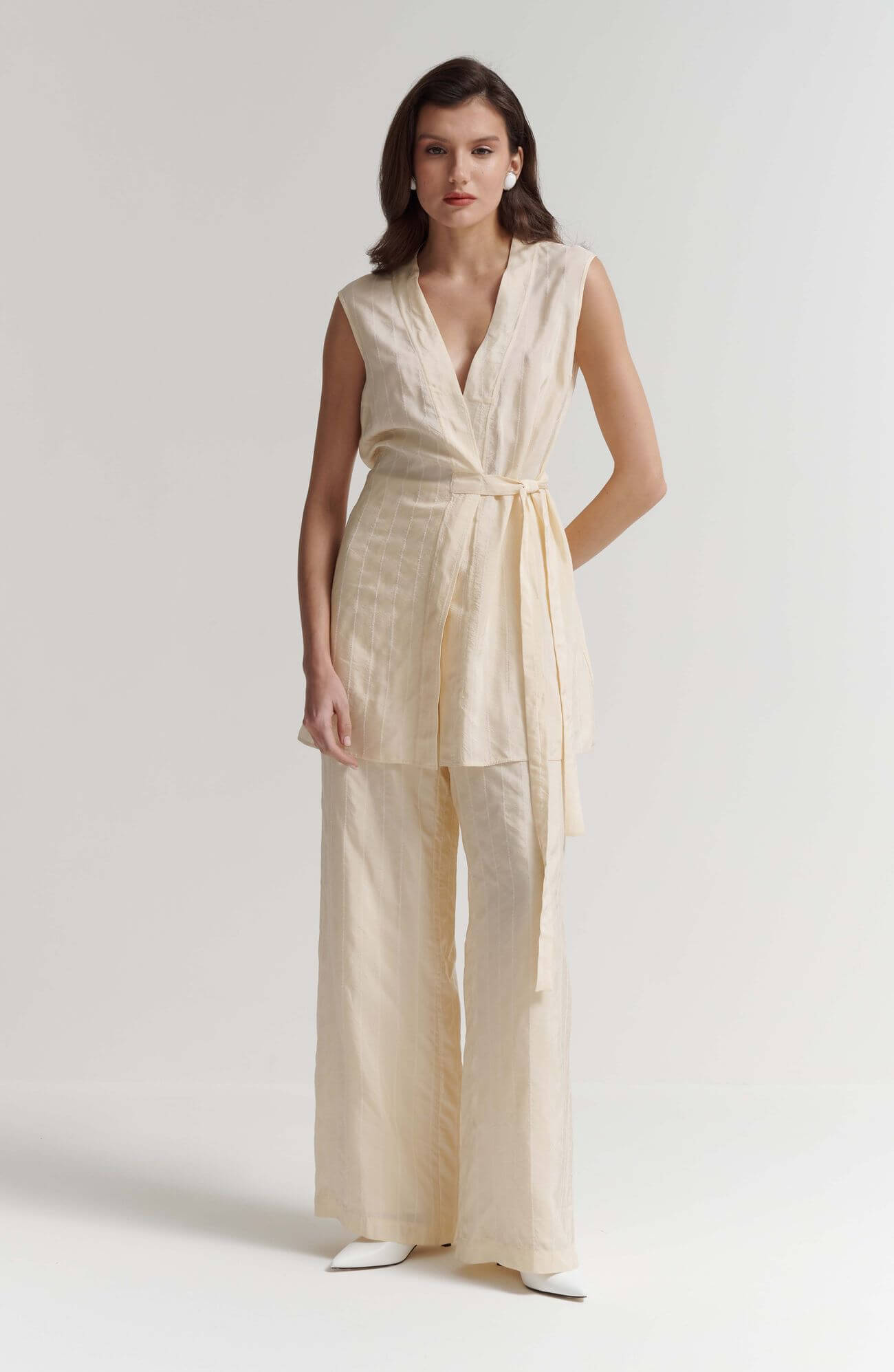 Удлиненный жилет на запах Бренд GentryPortofino