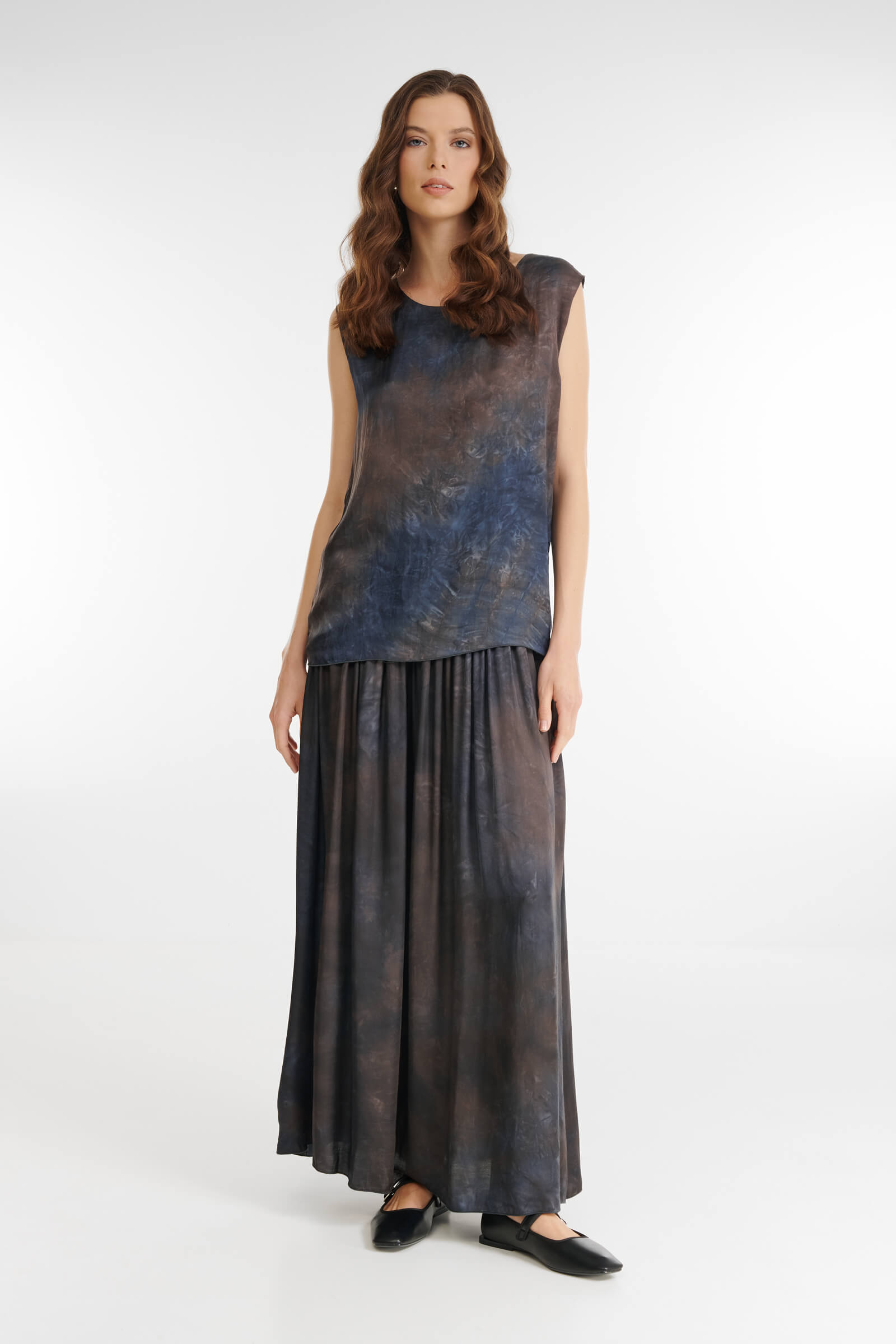 Топ с абстрактным принтом Бренд Sarah Pacini