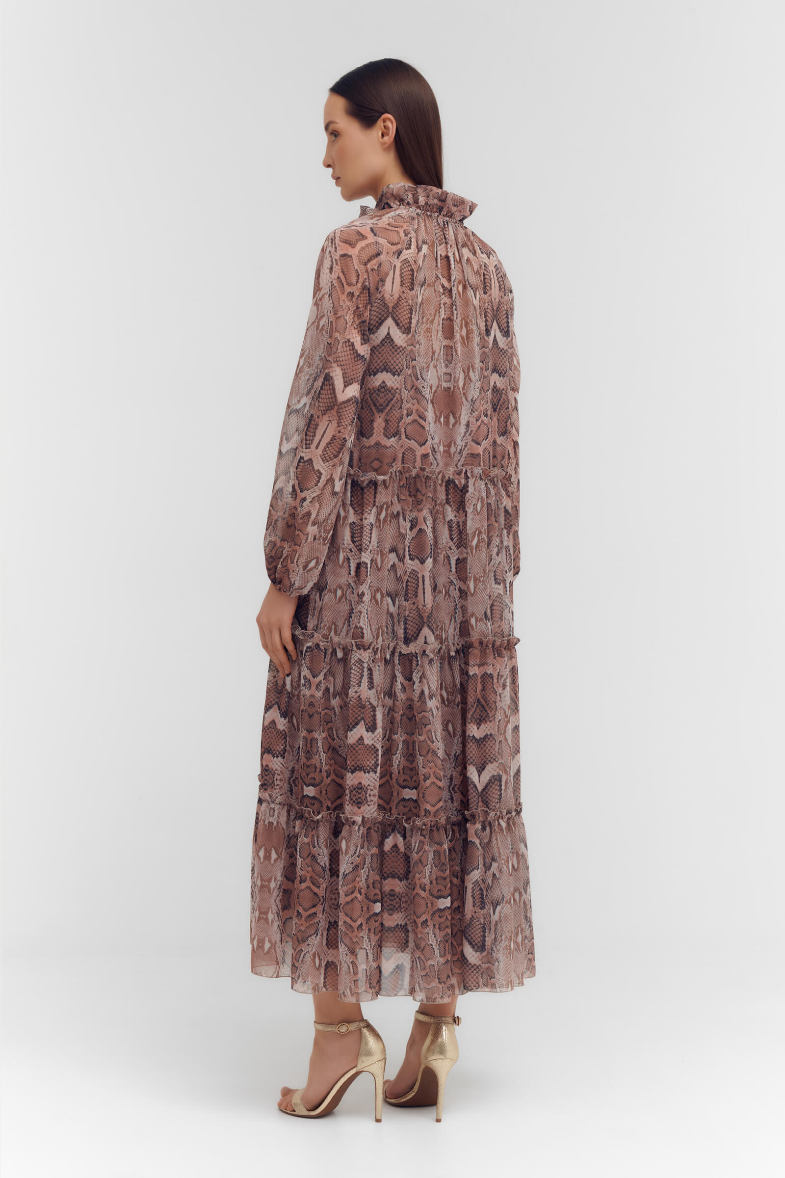 Платье с анималистичным принтом Бренд Daniela Drei