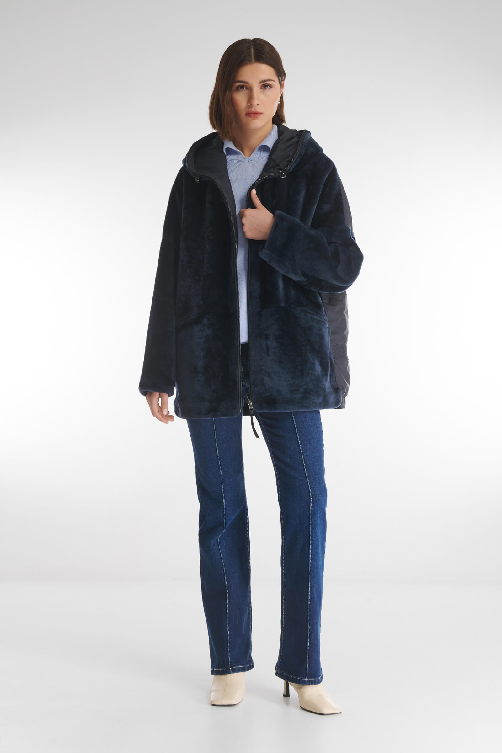 Комбинированная двусторонняя дубленка Бренд Caterina Leman