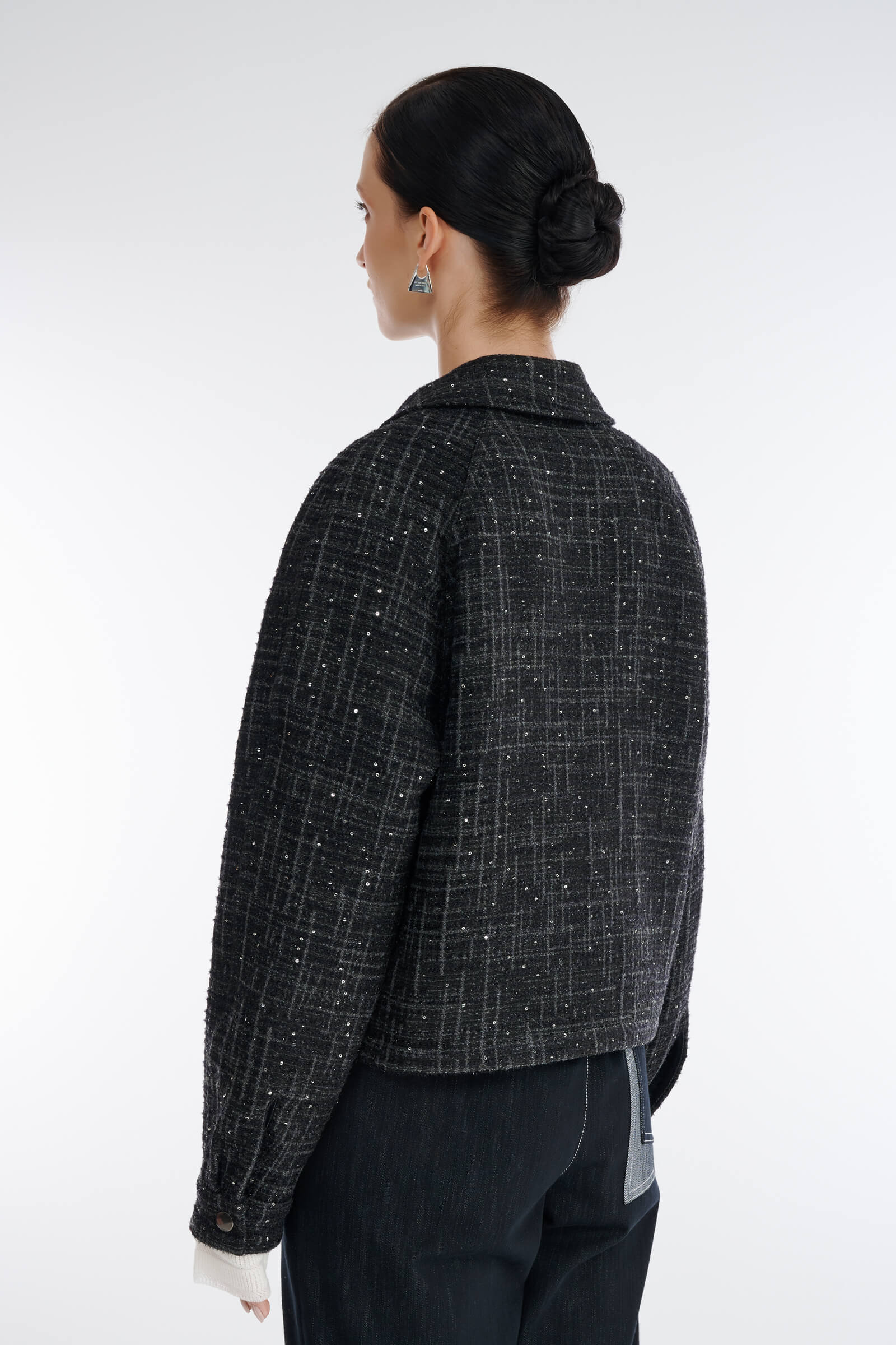 Трикотажный жакет с пайетками Бренд Sarah Pacini