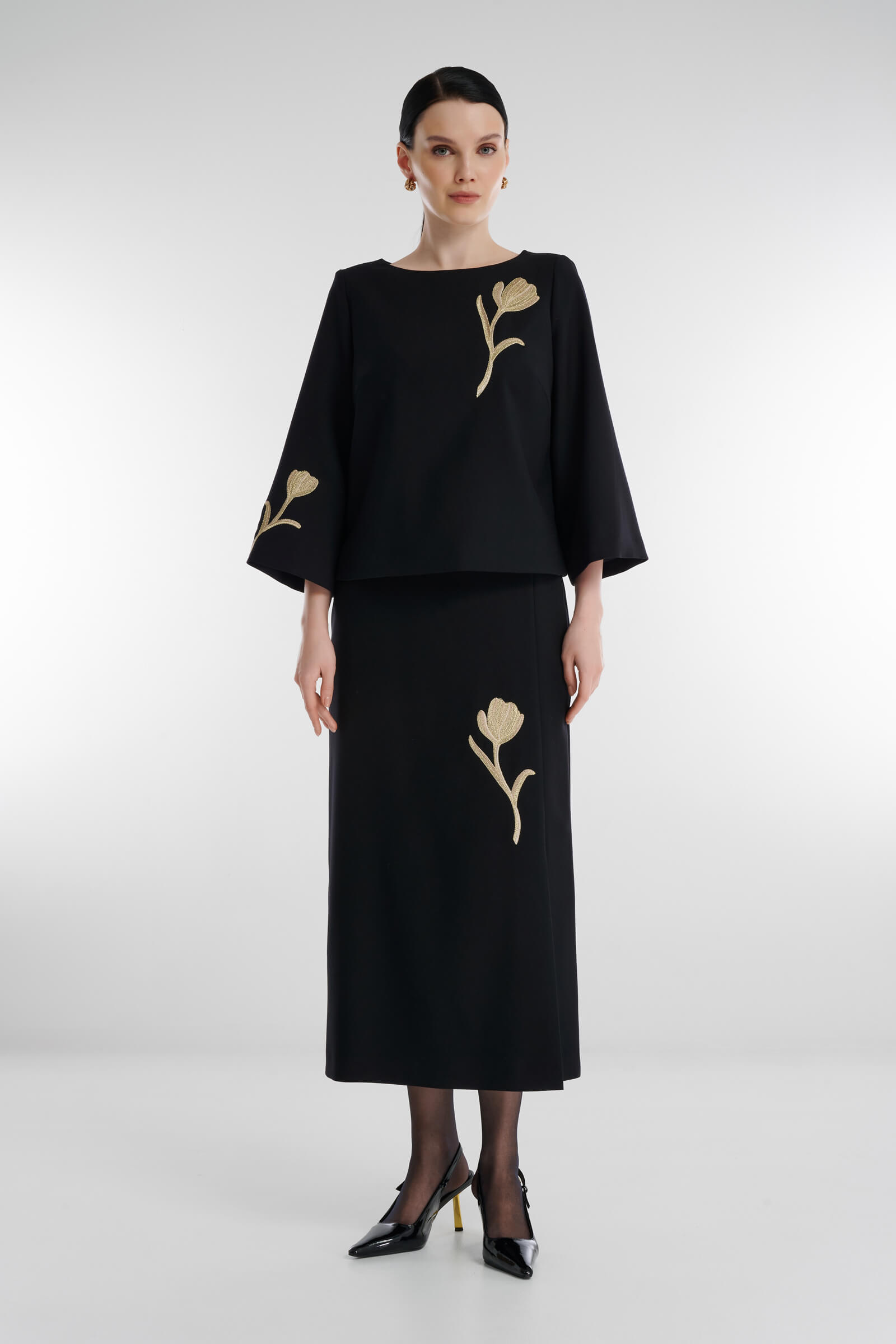 Юбка-карандаш с вышивкой Бренд Caterina Leman